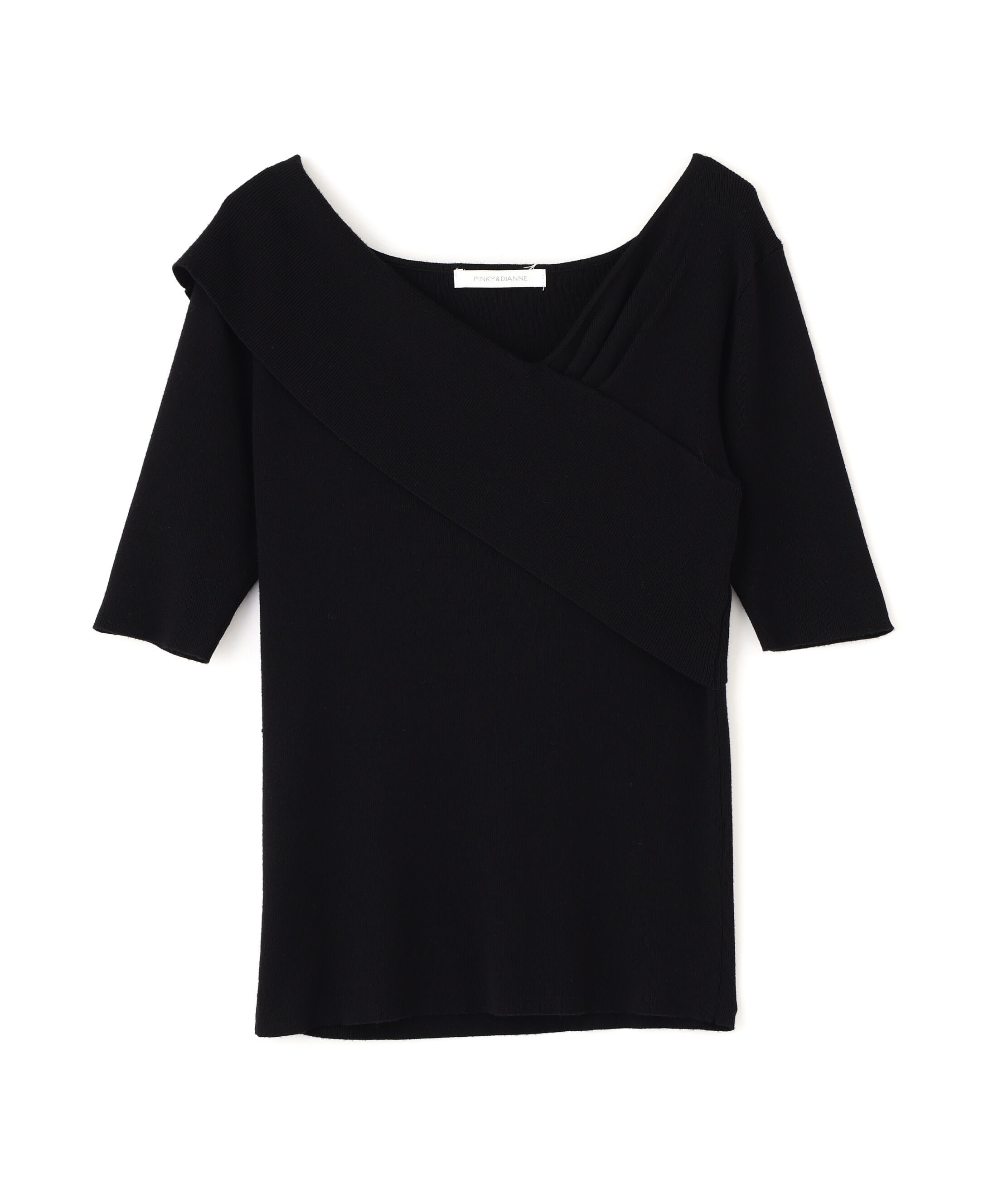  「◆アシンメトリーネックニットプルオーバー」|ニット・セーター|