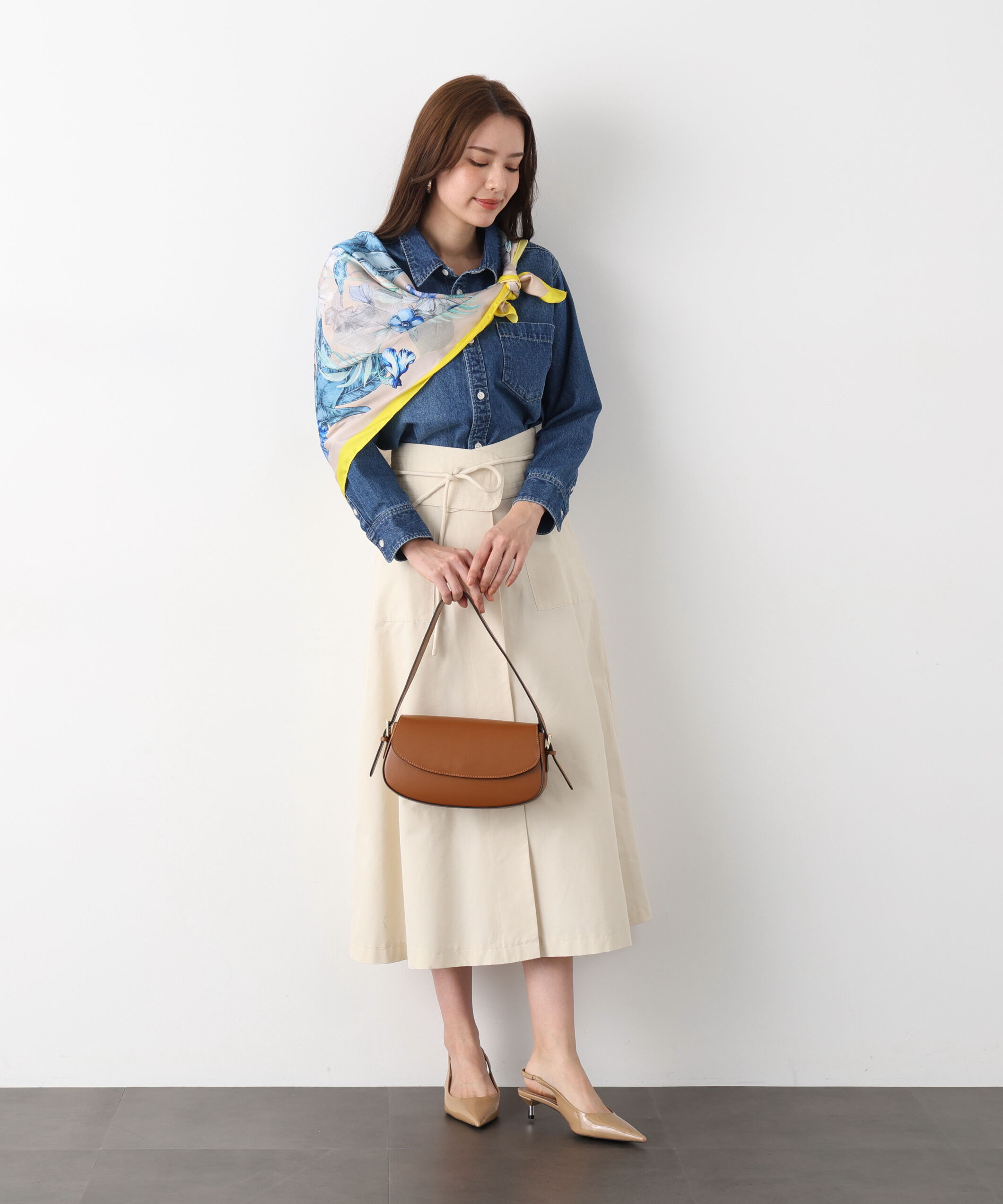  「ボタニカルアートプリントスカーフ」|バンダナ・スカーフ|