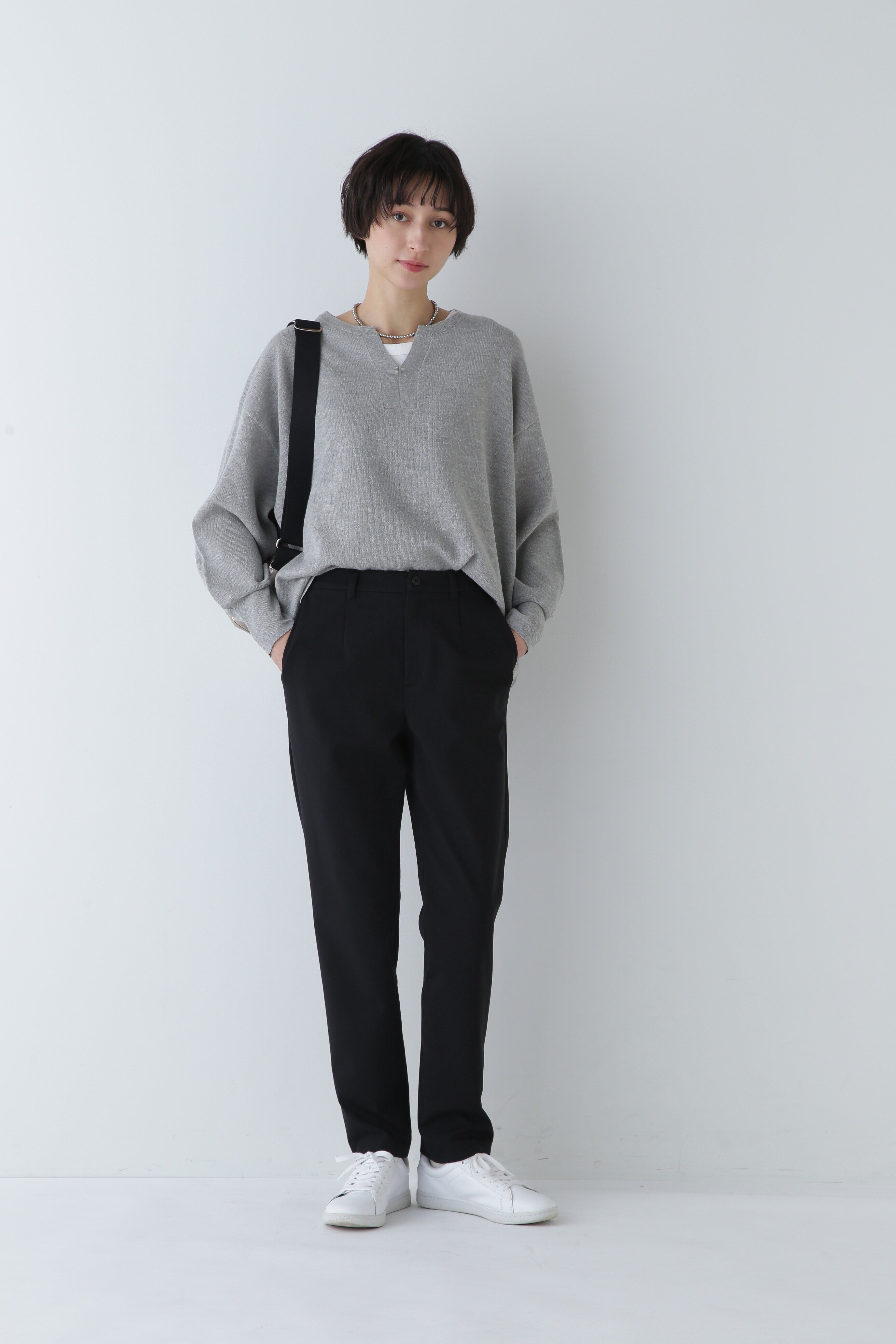  「◆キーネックメランジニット」|ニット・セーター|