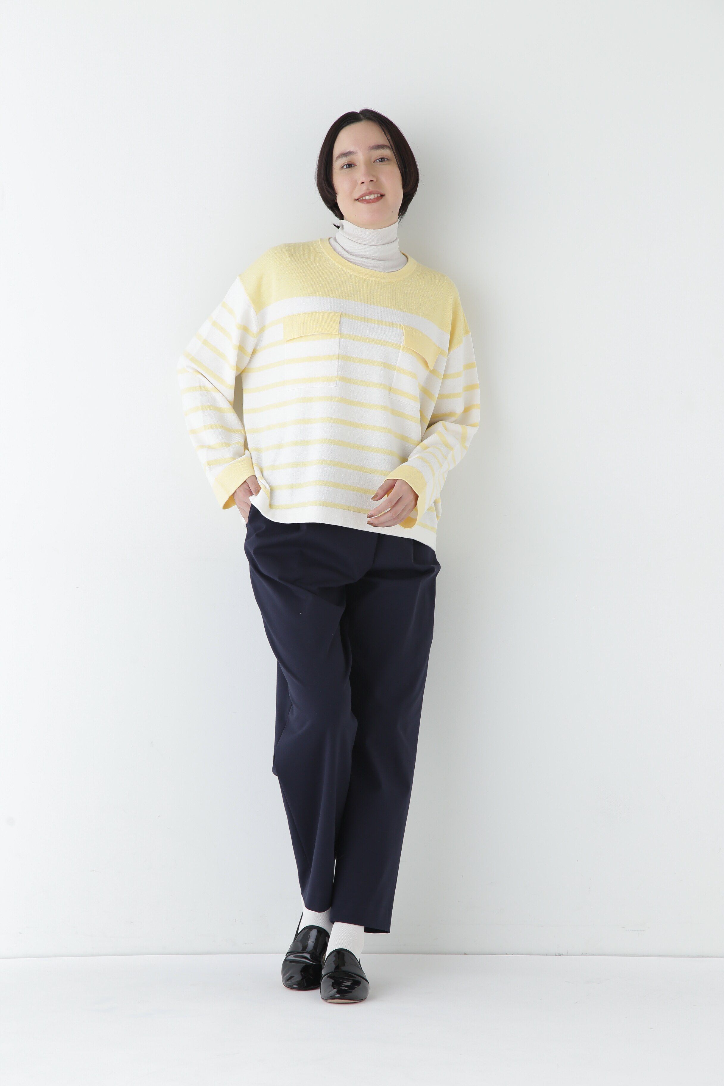  「◆【ウォッシャブル】梳毛ボーダープルオーバー」|ニット・セーター|