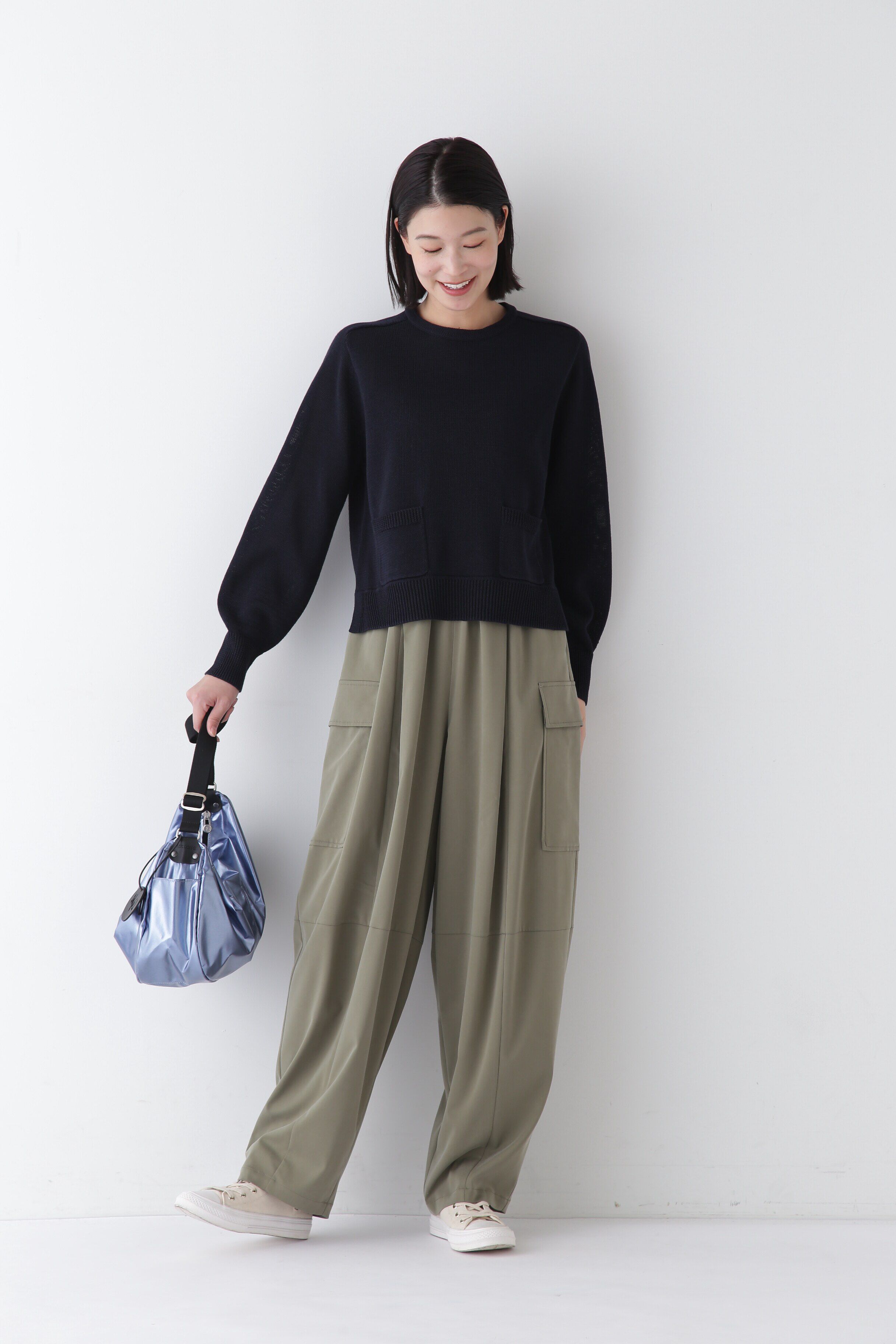  「◆キュプラポリエステル フィブリルサテンストレッチパンツ」|その他|