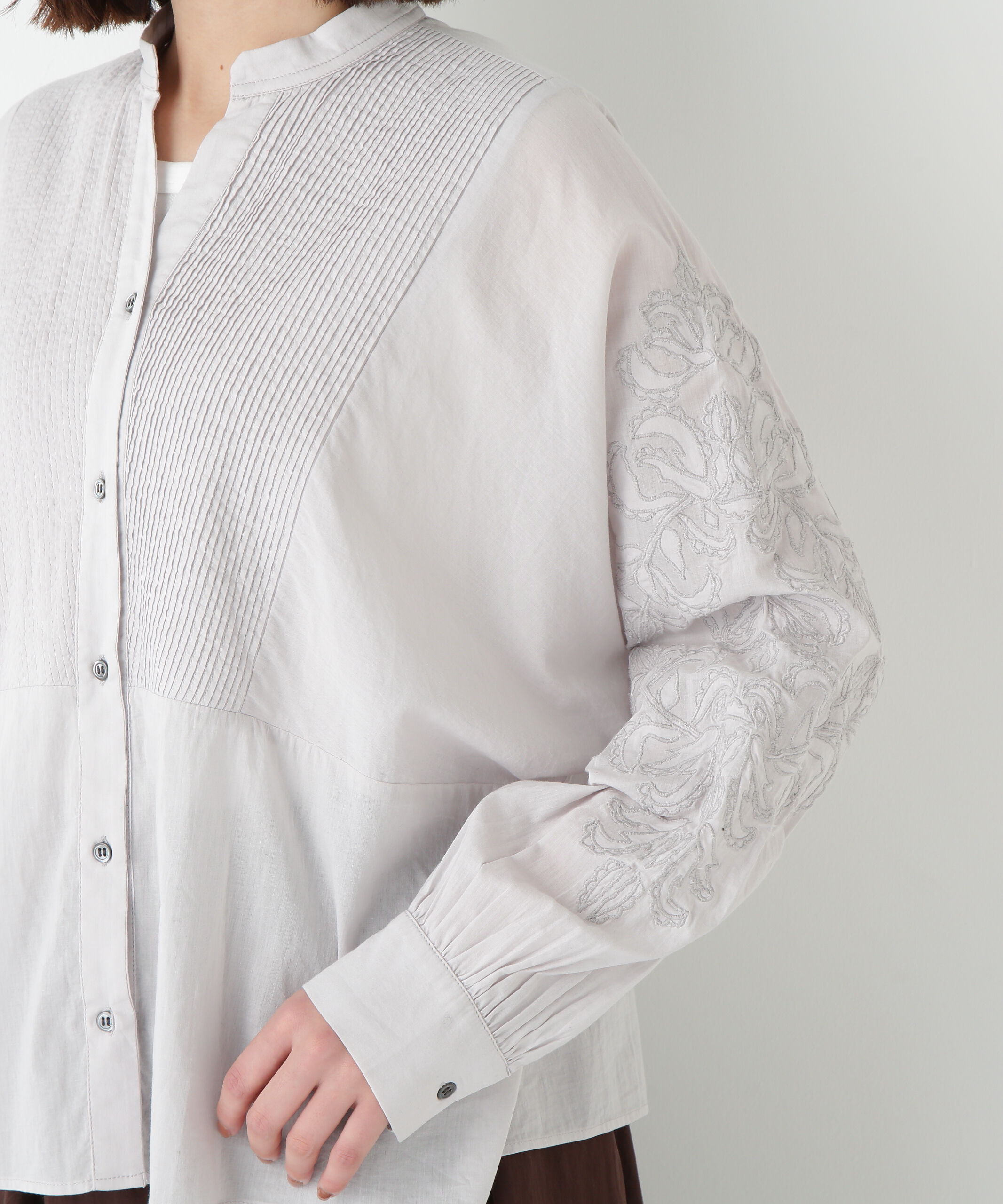  「◆インドコットンボイルアップリケブラウス」|シャツ・ブラウス|