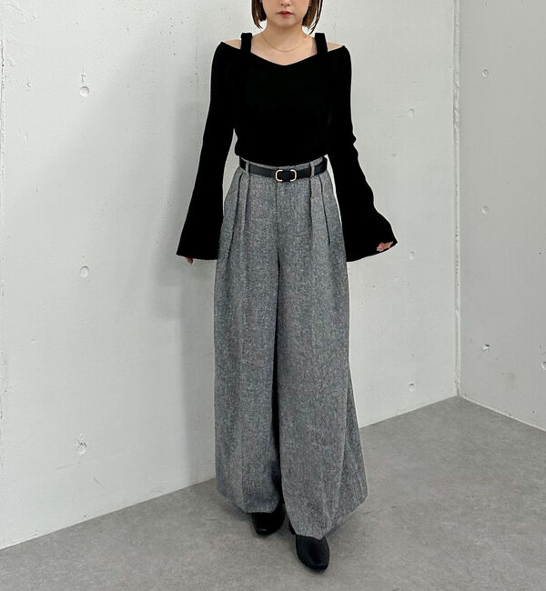 archives「ベロア肩リボンオフショルニットプルオーバー」|ニット・セーター|