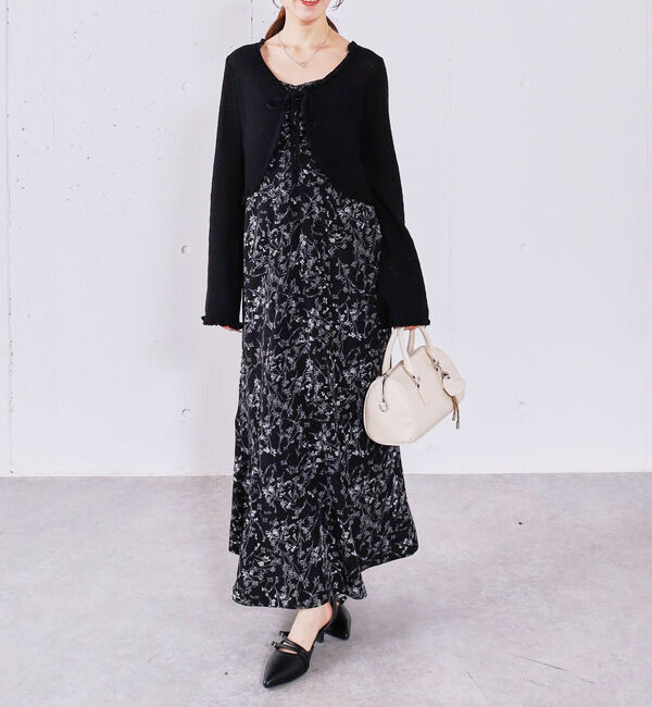 archives「ハニカムフリルニットカーディガン&times;花柄マーメイドキャミｏｐＳＥＴ」|ワンピース|