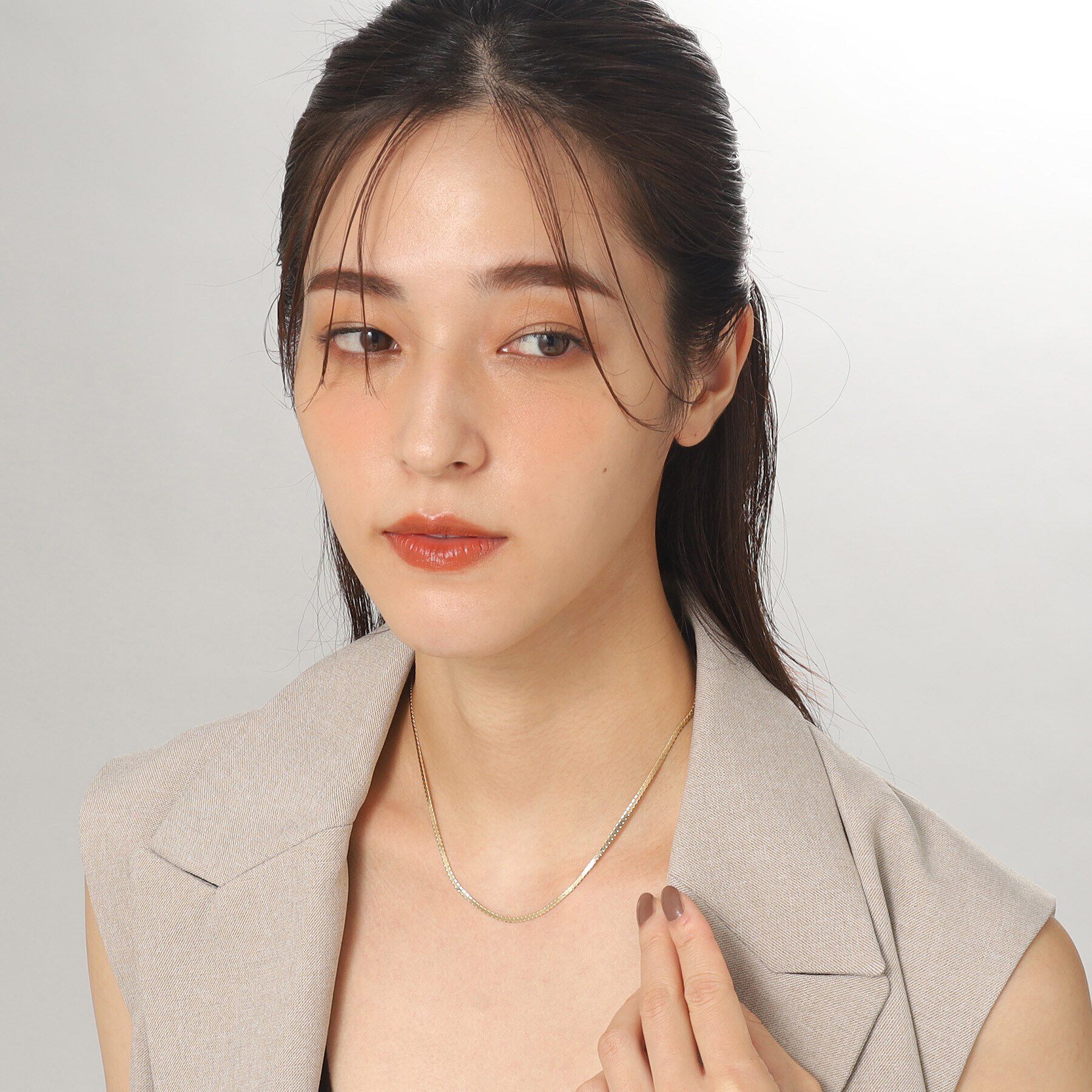 COCOSHNIK「K10スーパーベネフラット ネックレス」|ネックレス|