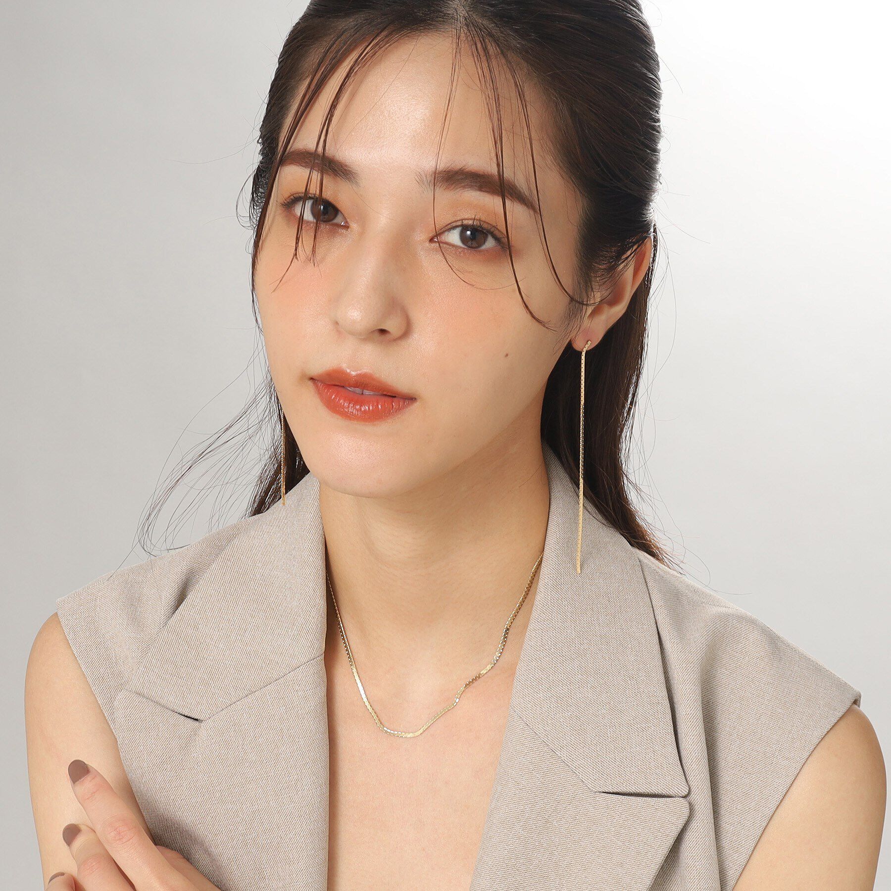 COCOSHNIK「K10スーパーベネフラット ネックレス」|ネックレス|