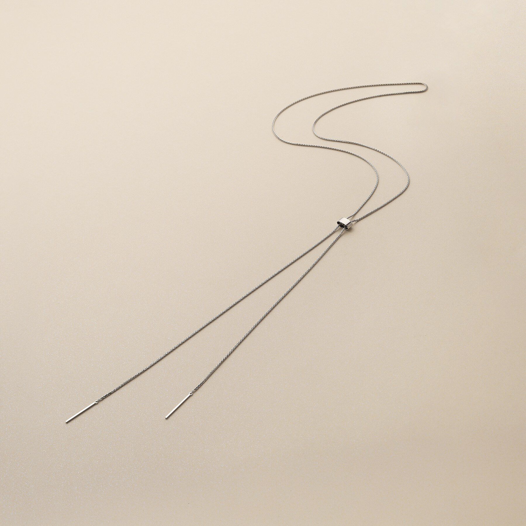 COCOSHNIK「プラチナ スパイクトリプルラリエット ネックレス」|ネックレス|