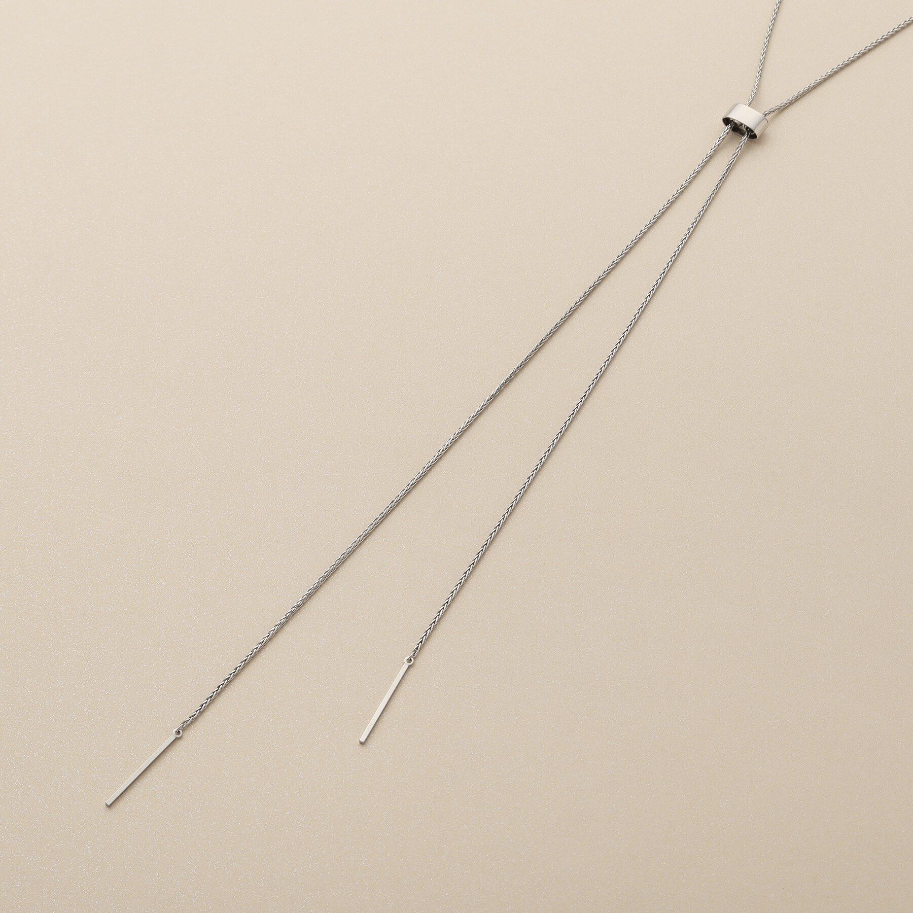 COCOSHNIK「プラチナ スパイクトリプルラリエット ネックレス」|ネックレス|