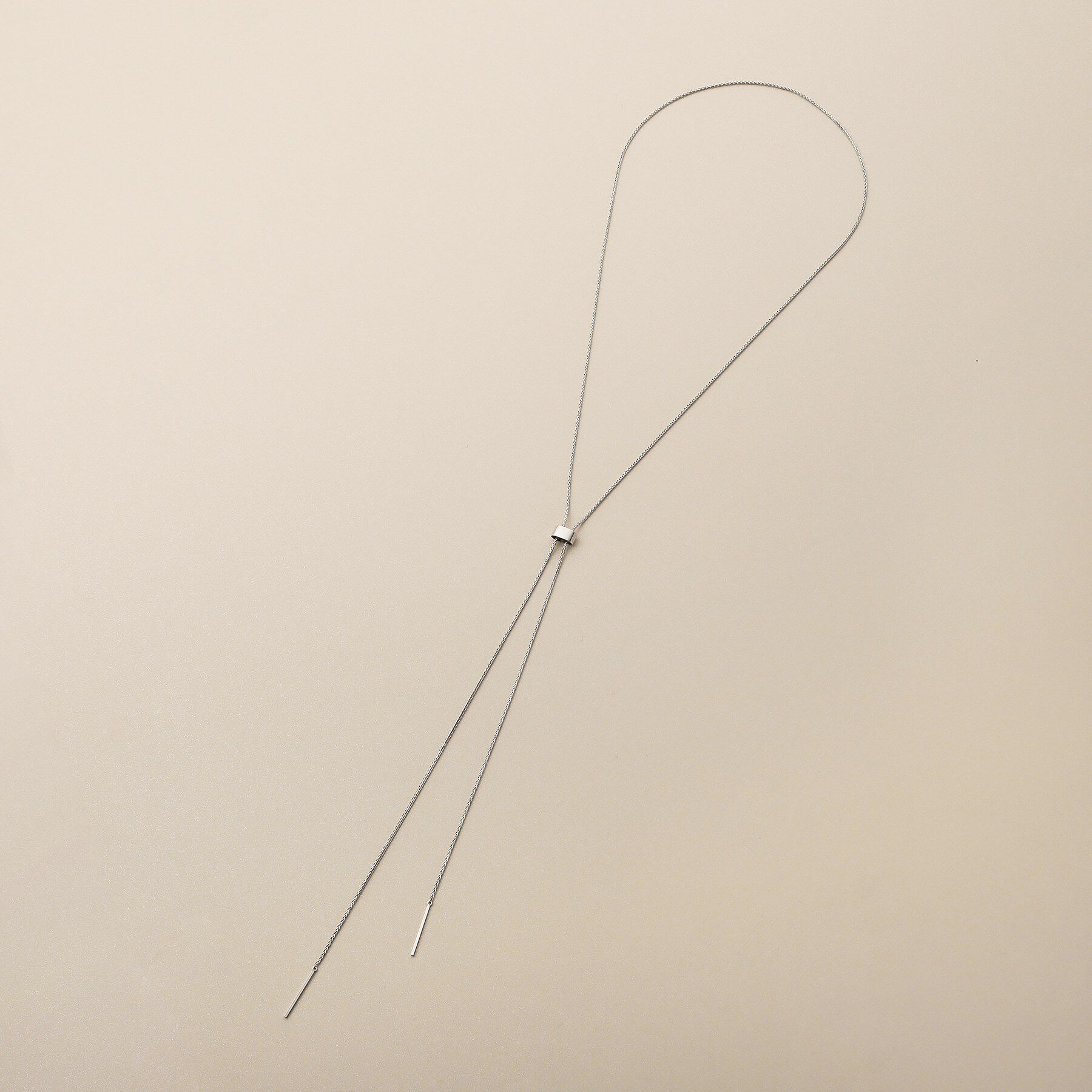 COCOSHNIK「プラチナ スパイクトリプルラリエット ネックレス」|ネックレス|