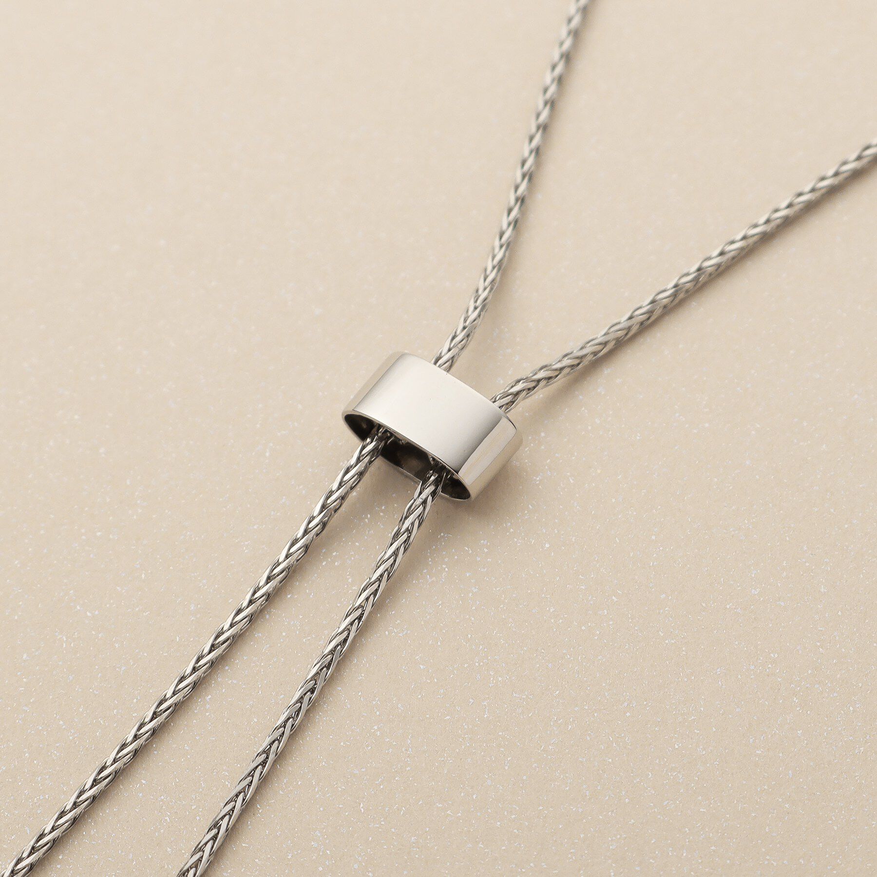 COCOSHNIK「プラチナ スパイクトリプルラリエット ネックレス」|ネックレス|