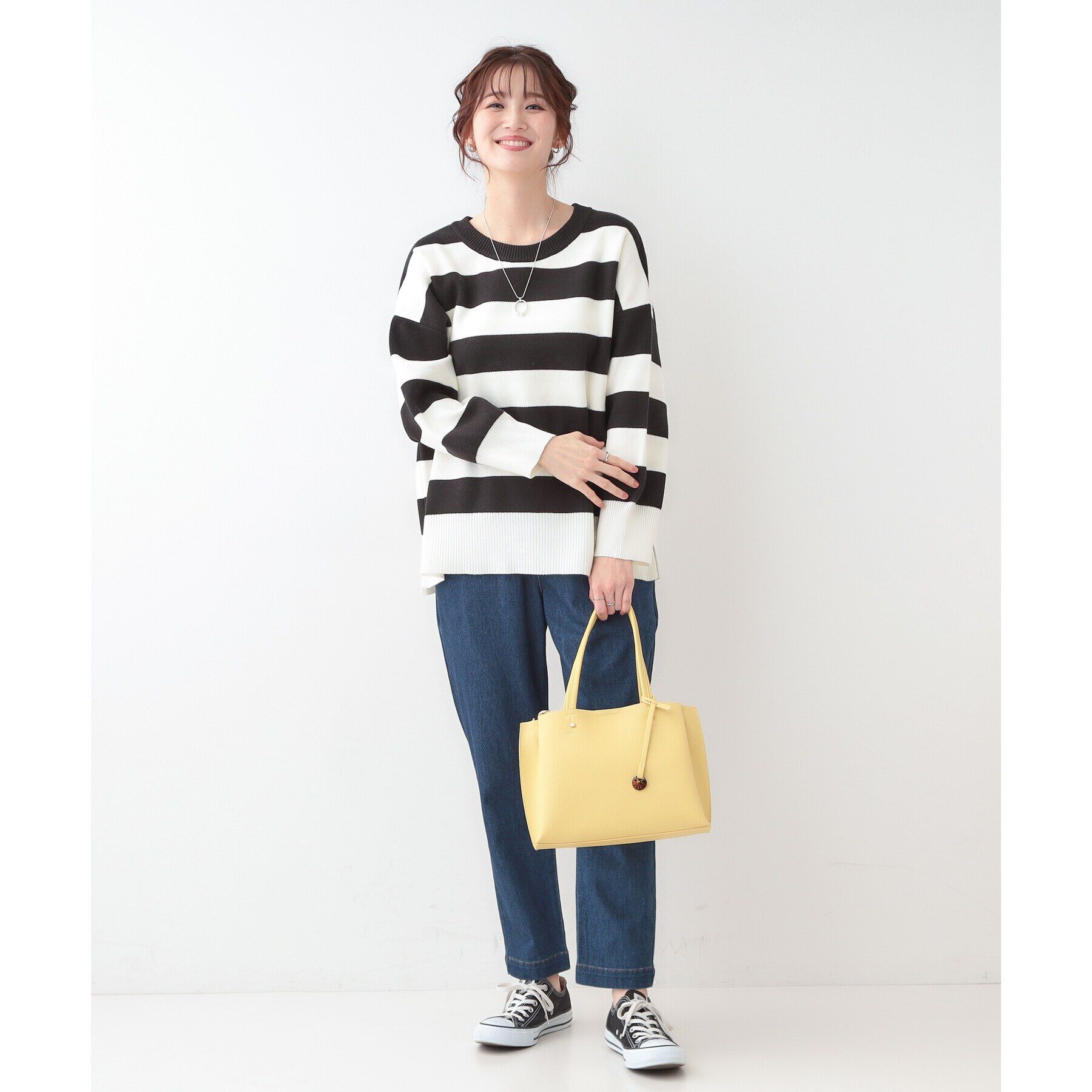 SHOO･LA･RUE「【S-LL/洗える】スウェットライク オーバーサイズニット」|ニット・セーター|