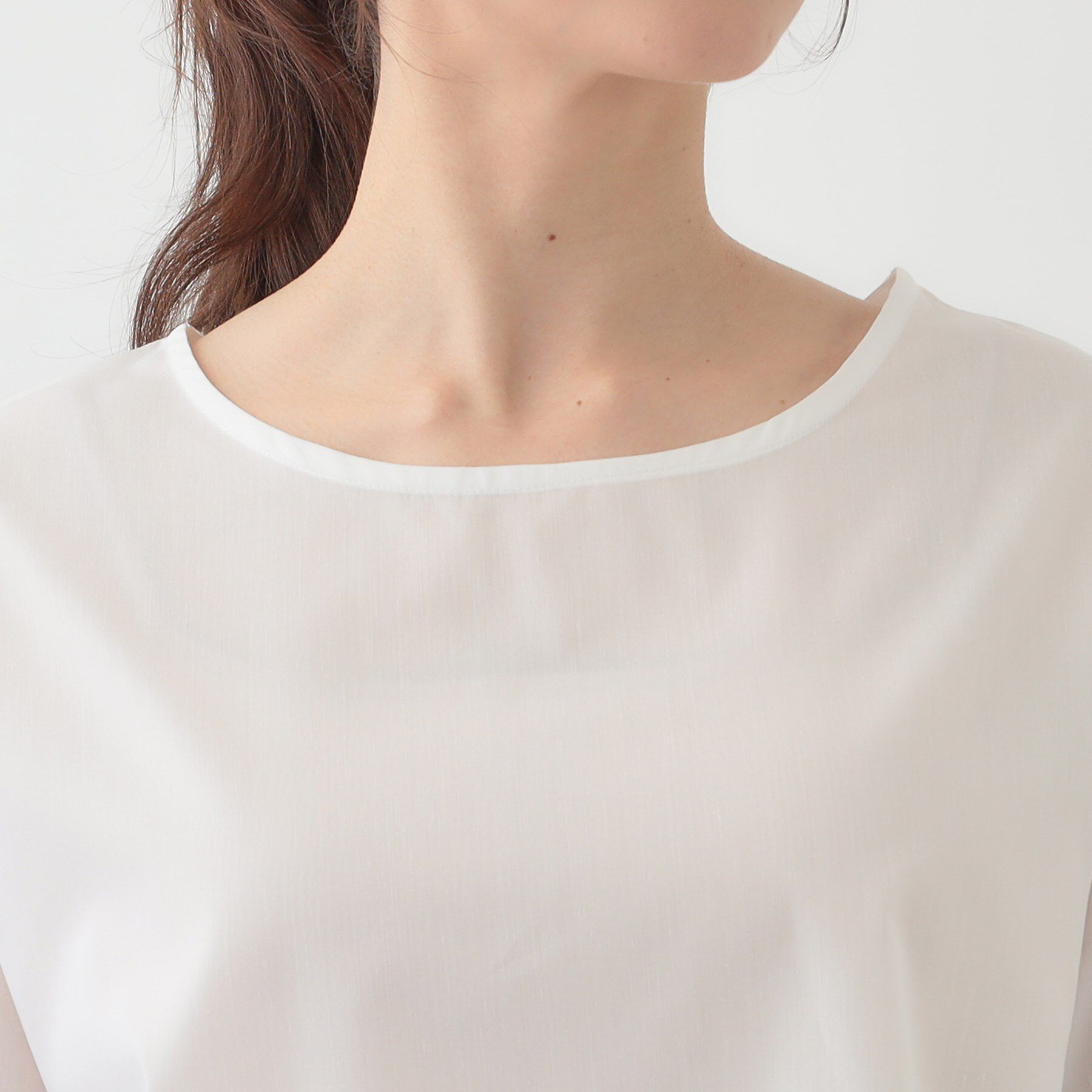 SHOO･LA･RUE「【洗える/S-LL/2点セット】透かし柄ベスト+ブラウス」|ニット・セーター|