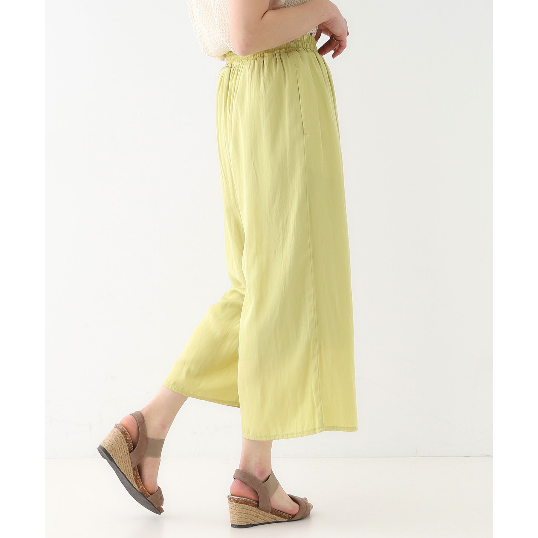 SHOO･LA･RUE「【高レビュー/着丈選べる】さらり柔らか マットサテンワイドパンツ」|その他|