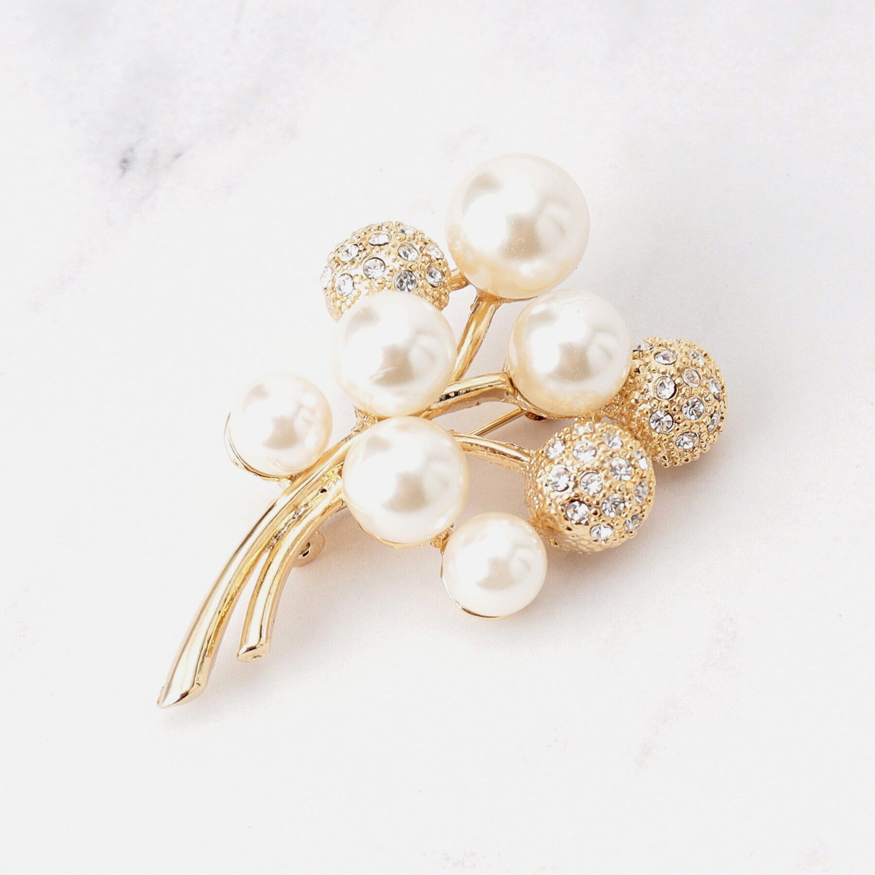 Dessin「【入卒／セレモニー】パール調ブーケブローチ」|ブローチ・コサージュ|