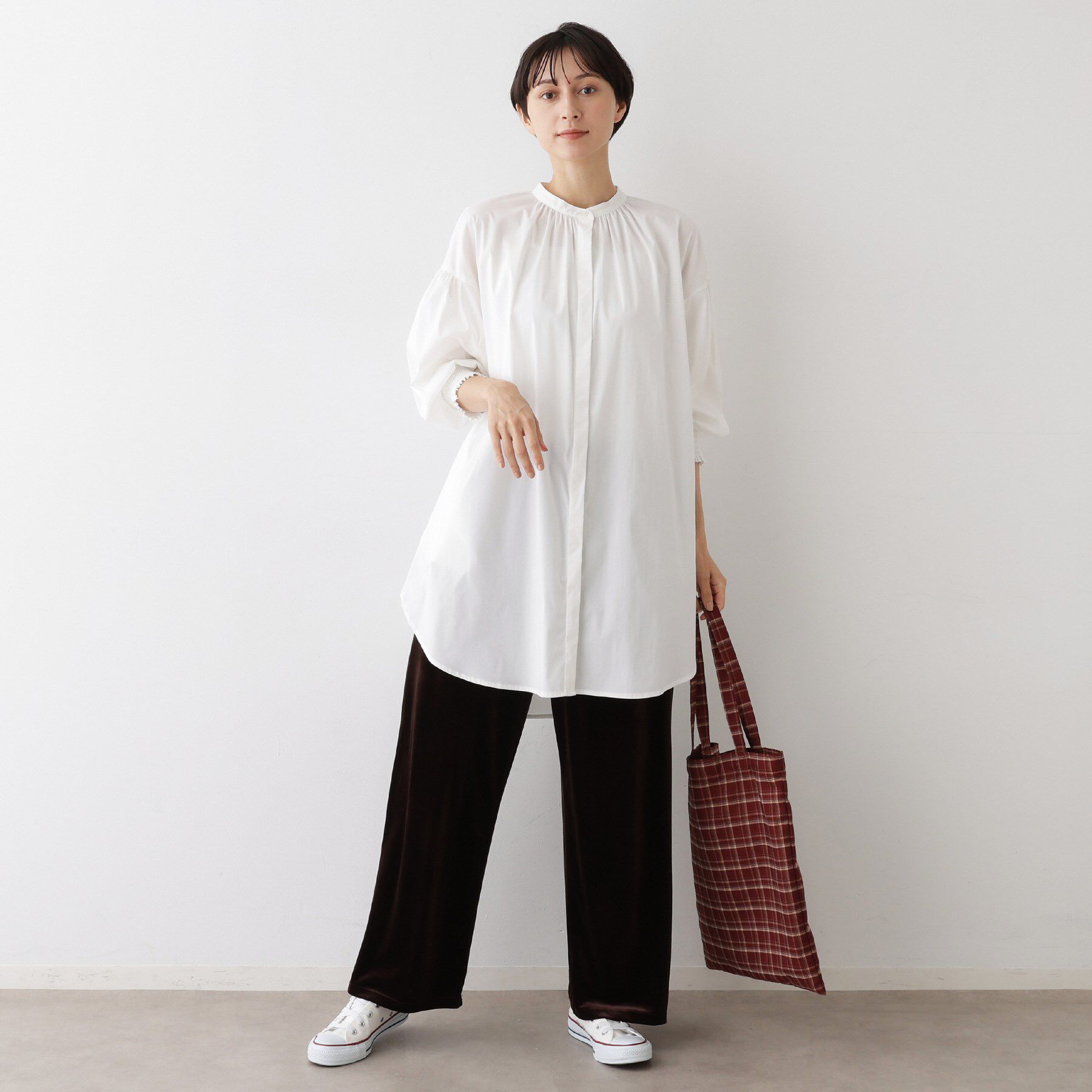 Dessin「【洗える】ラグランスリーブチュニックシャツ」|チュニック|