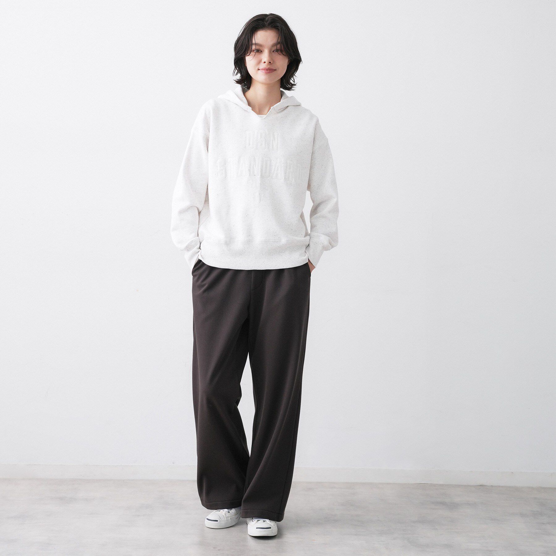 Dessin「【ユニセックス/洗える】ネップ裏毛フーディートレーナー」|パーカー|