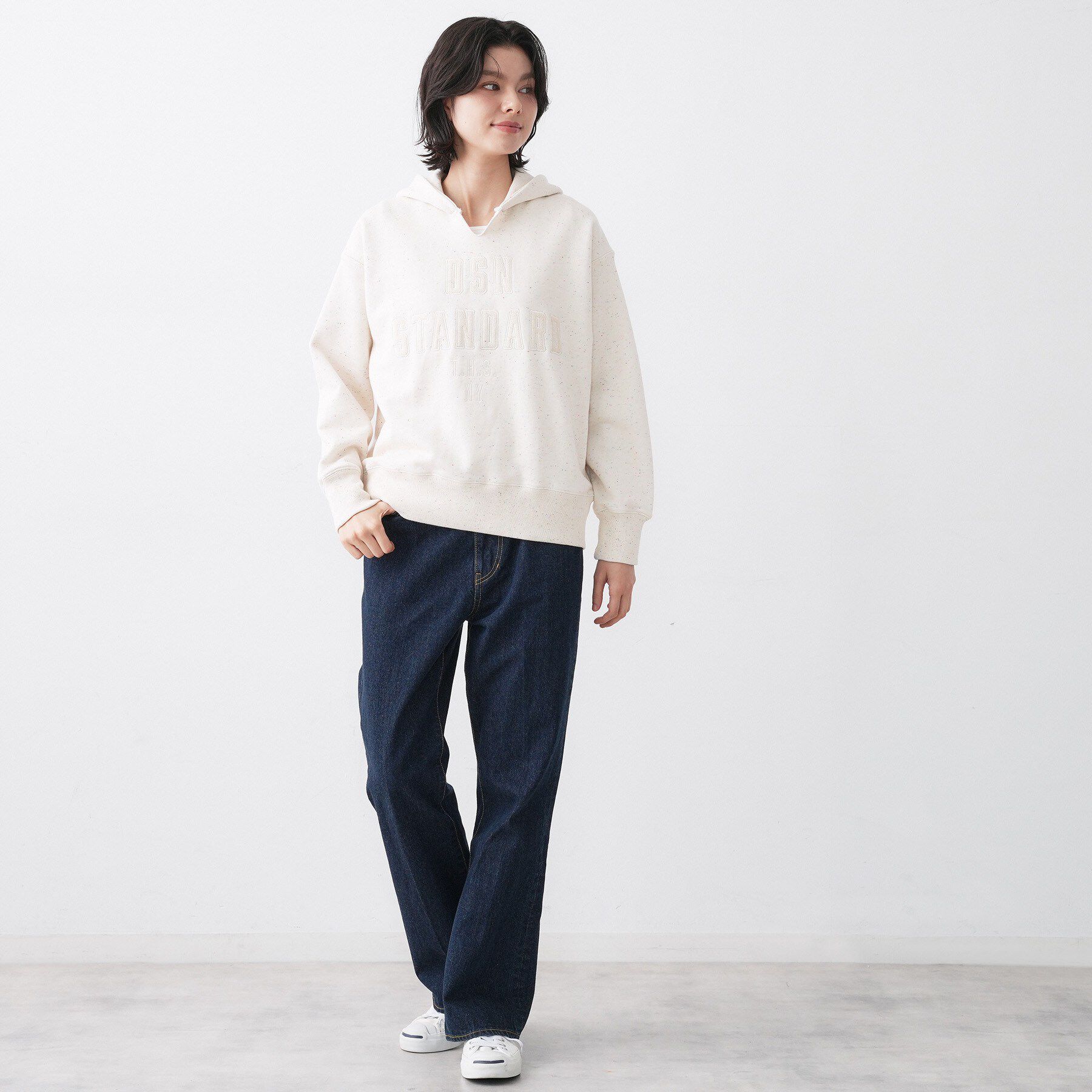 Dessin「【ユニセックス/洗える】ネップ裏毛フーディートレーナー」|パーカー|