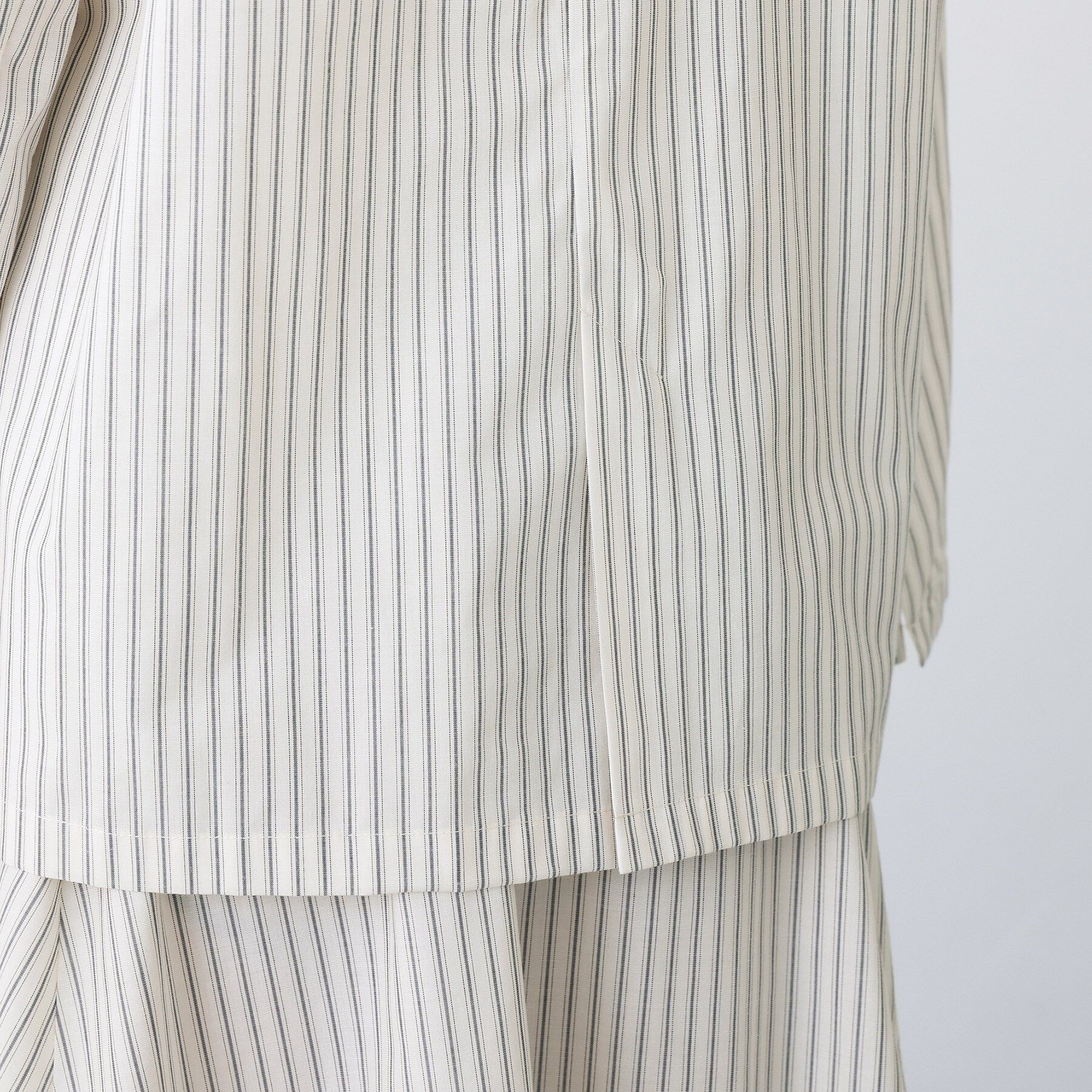 Dessin「【セットアップ可/洗える】ストライプシャツジャケット」|テーラードジャケット|