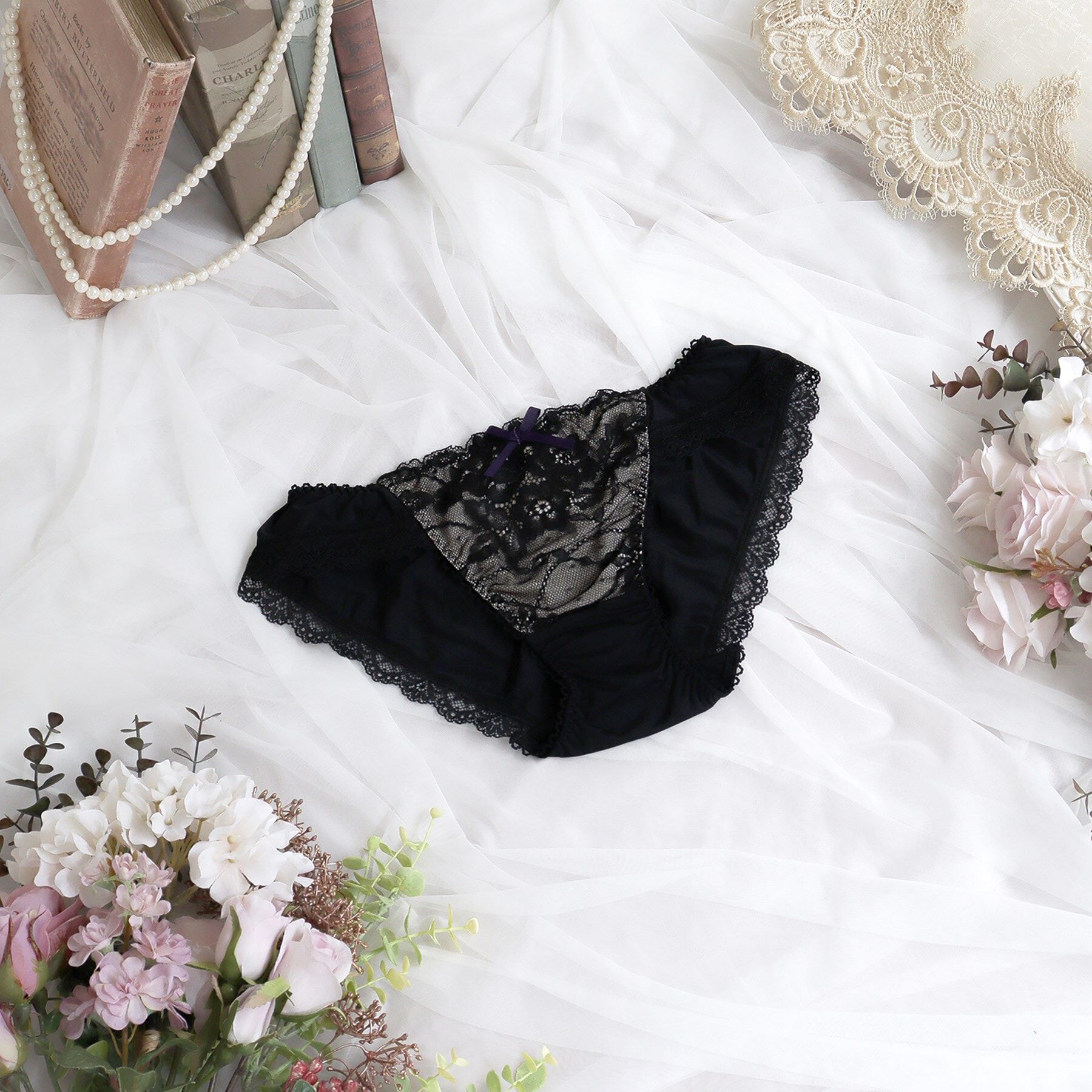 Risa Magli「ノーラ ノーマルショーツ」|インナー|ブラック(019)