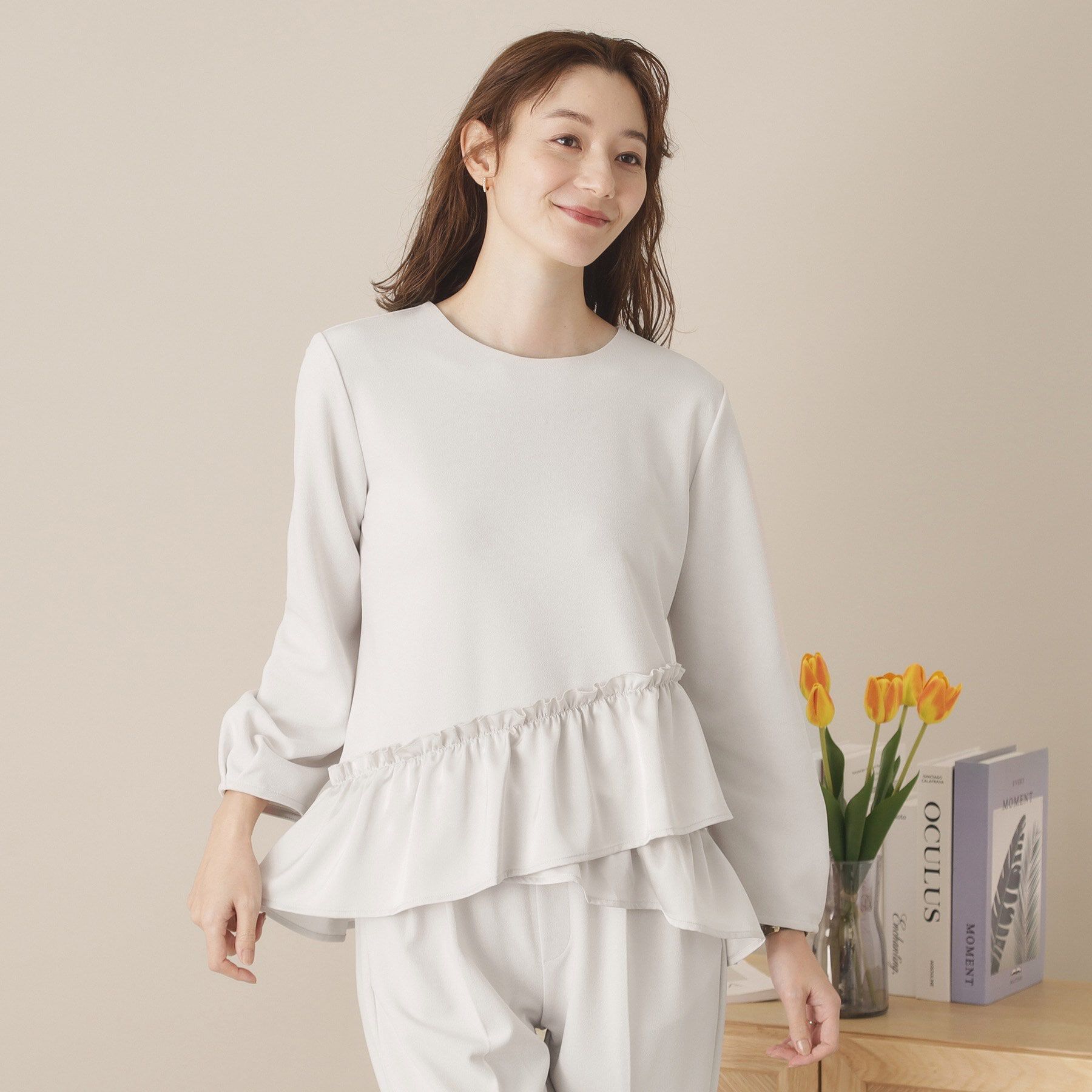 ITS&rsquo;DEMO「【通勤／手洗い可】カットジョーゼットブラウス」|シャツ・ブラウス|