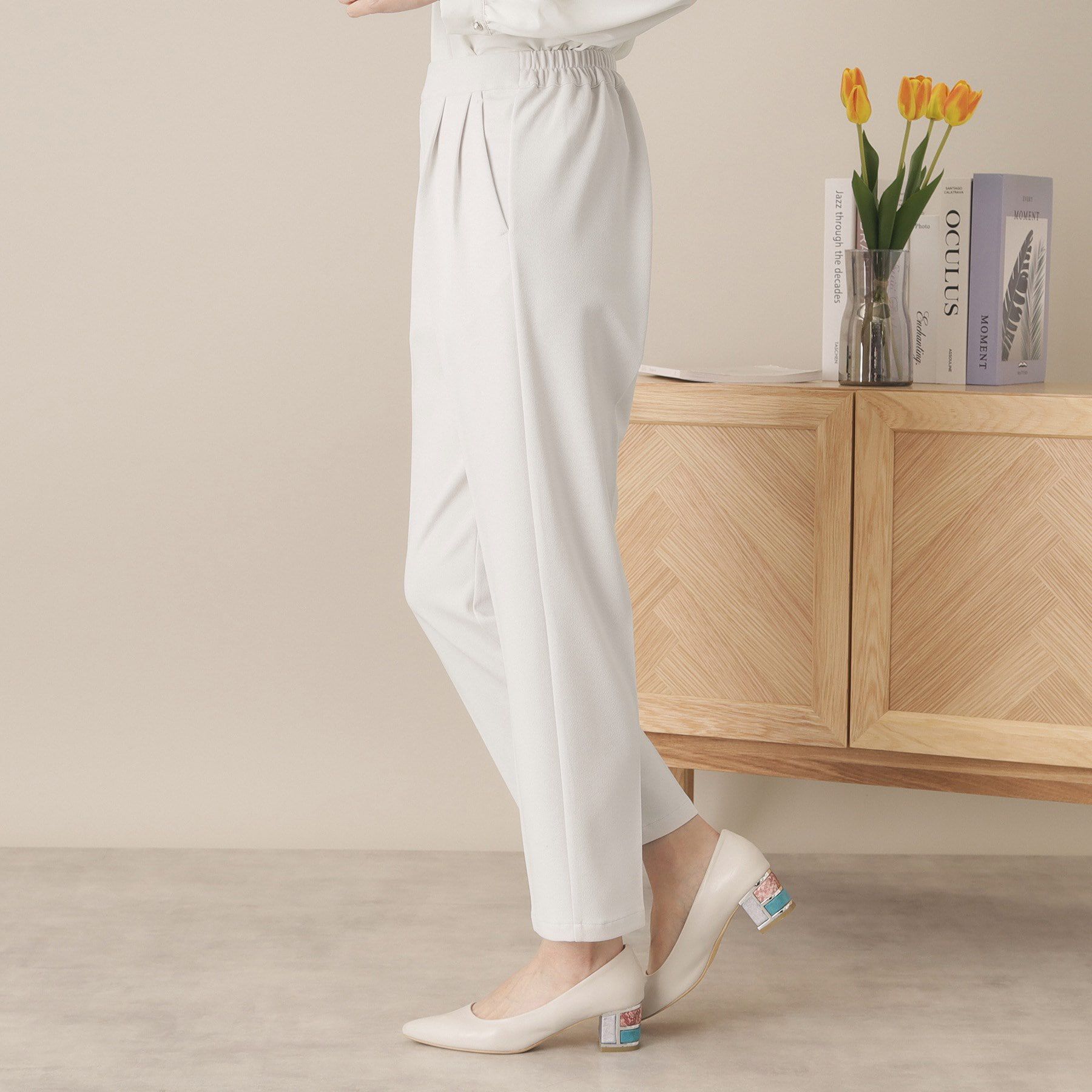 ITS&rsquo;DEMO「【通勤／手洗い可／ウエストゴム】カットジョーゼットパンツ」|その他|