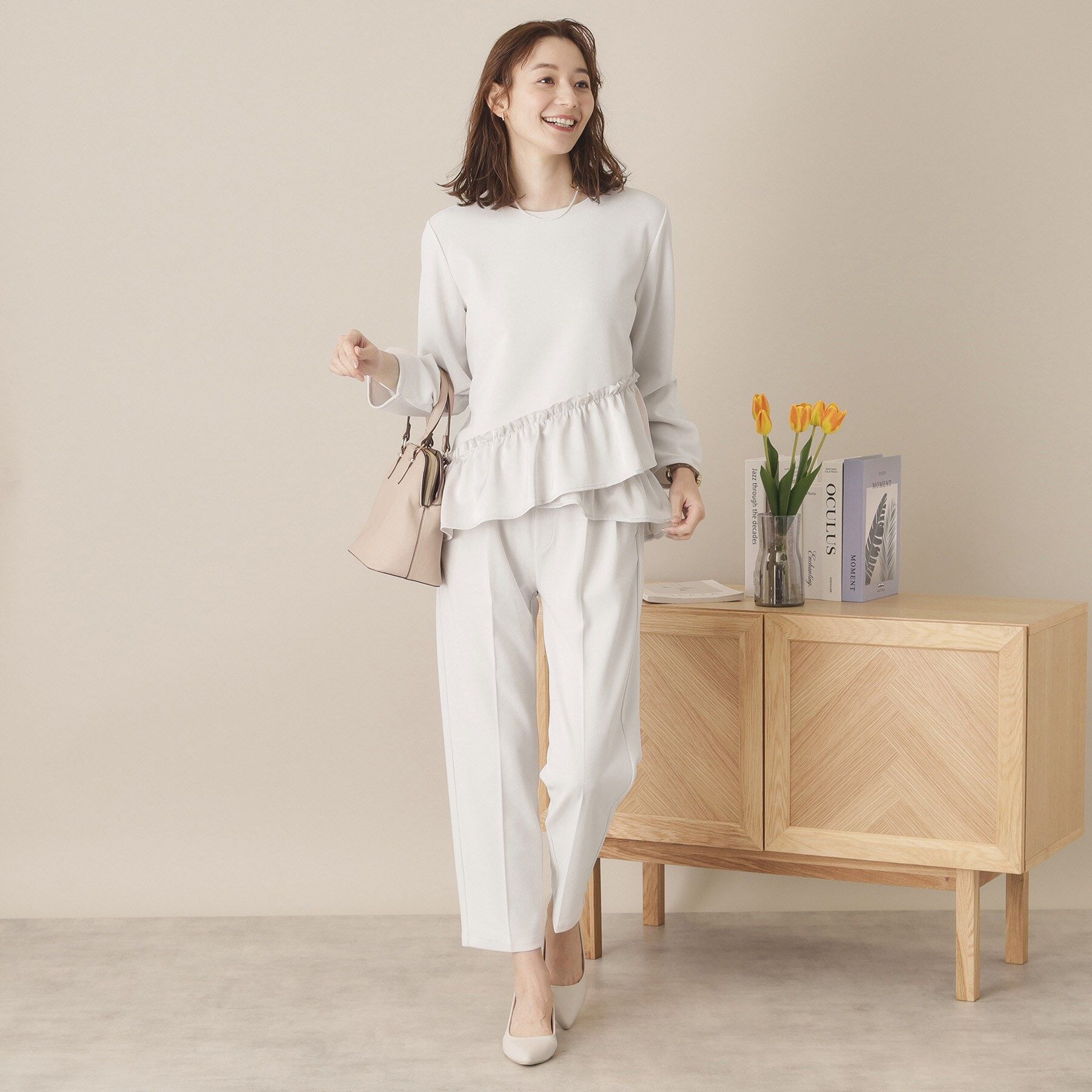 ITS&rsquo;DEMO「【通勤／手洗い可／ウエストゴム】カットジョーゼットパンツ」|その他|