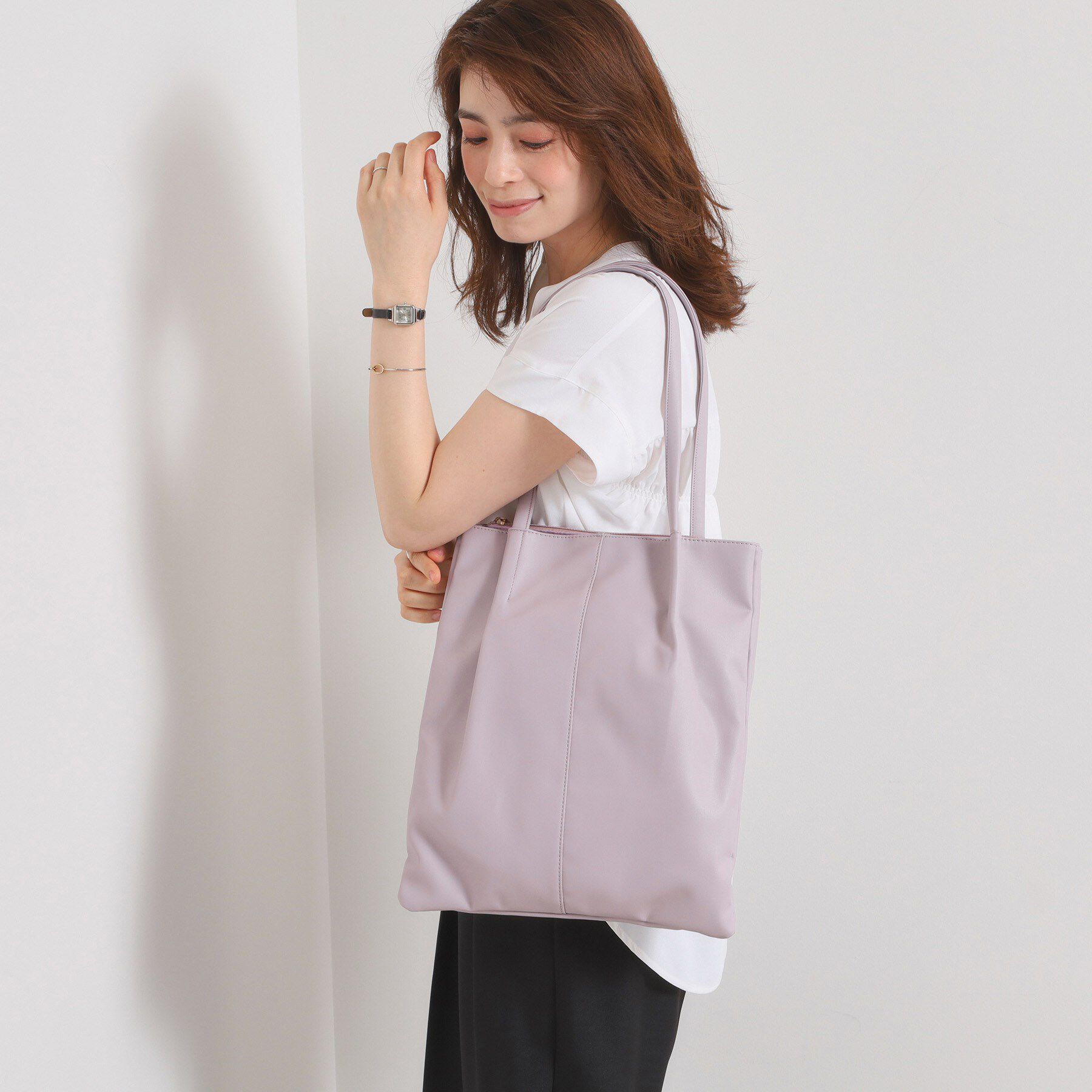 ITS&rsquo;DEMO「【A4対応】三層タックトート」|トートバッグ|