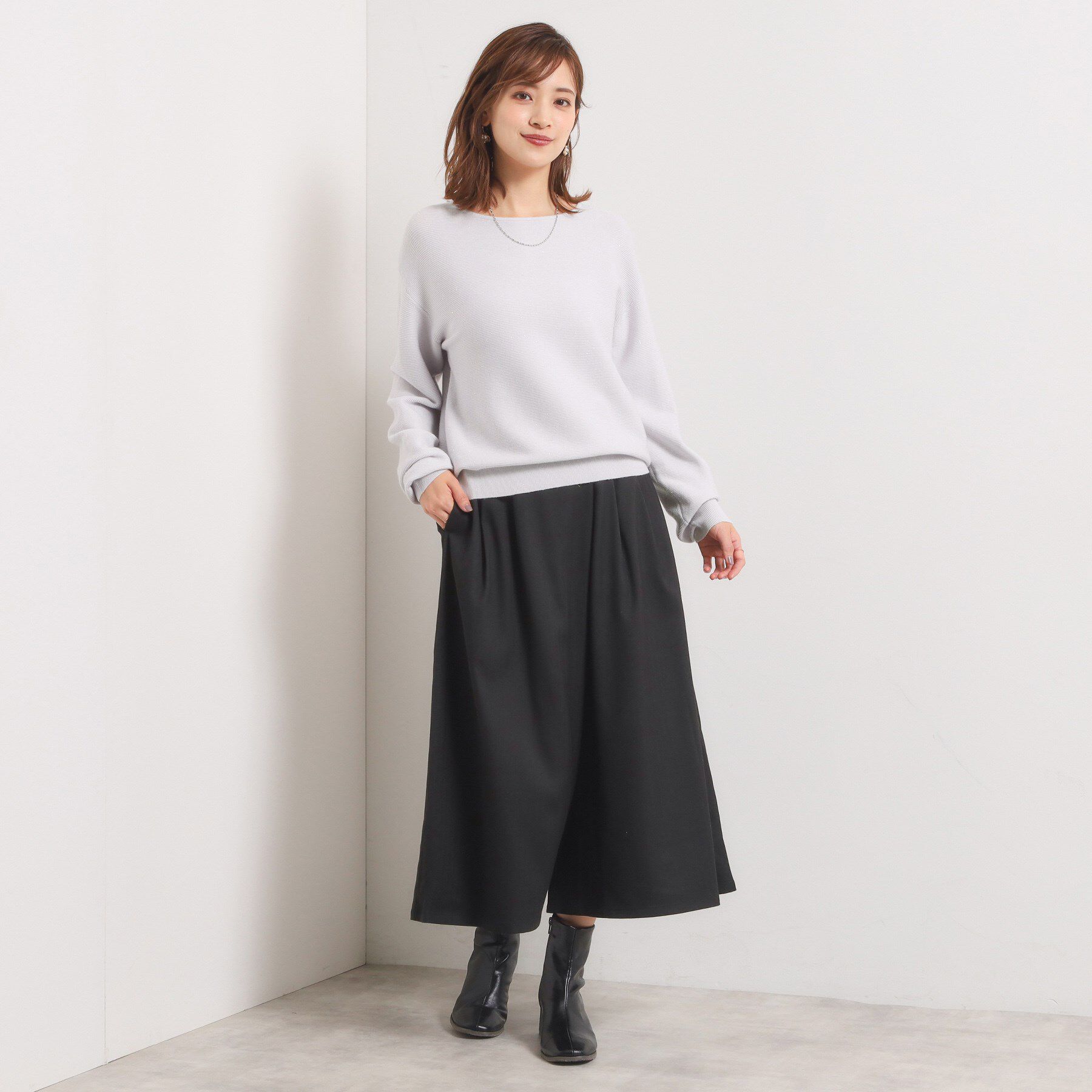 ITS&rsquo;DEMO「【手洗い可】バックパール調ラメニット」|ニット・セーター|