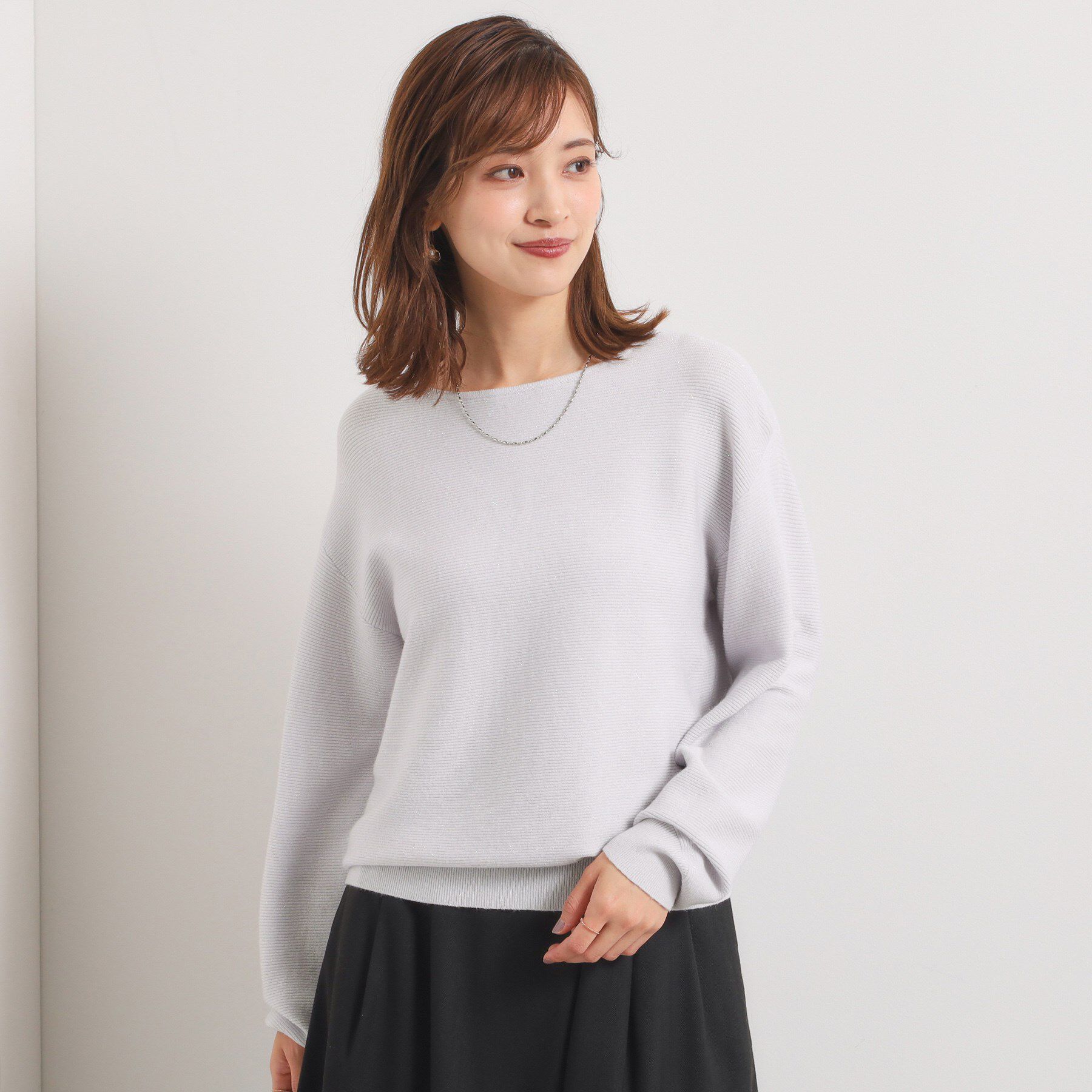 ITS&rsquo;DEMO「【手洗い可】バックパール調ラメニット」|ニット・セーター|