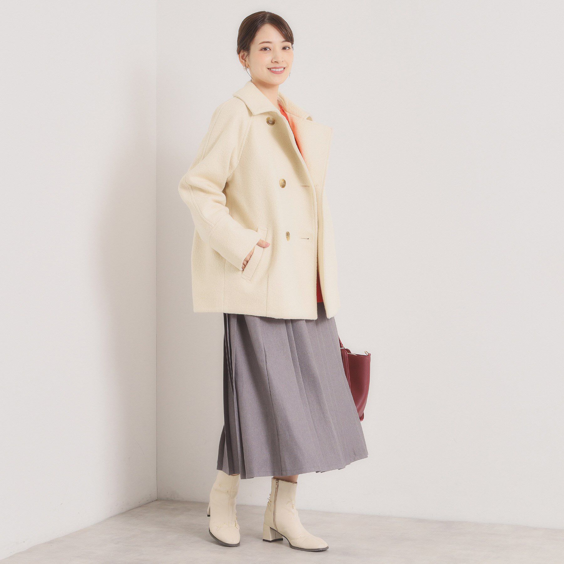 ITS&rsquo;DEMO「ブークレーダブルコート」|ピーコート|