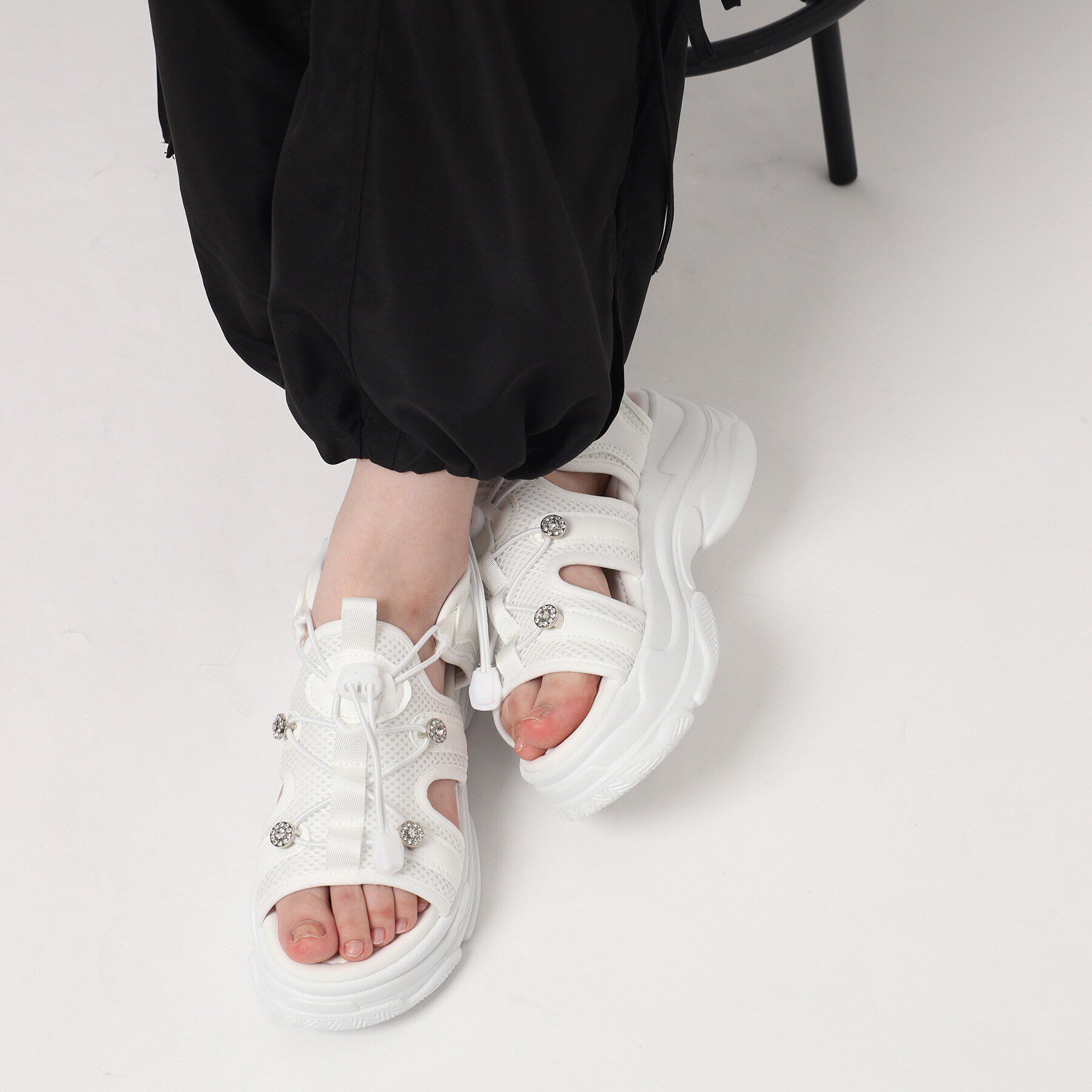 csT&P「軽量 厚底ビジュースポサン」|サンダル|