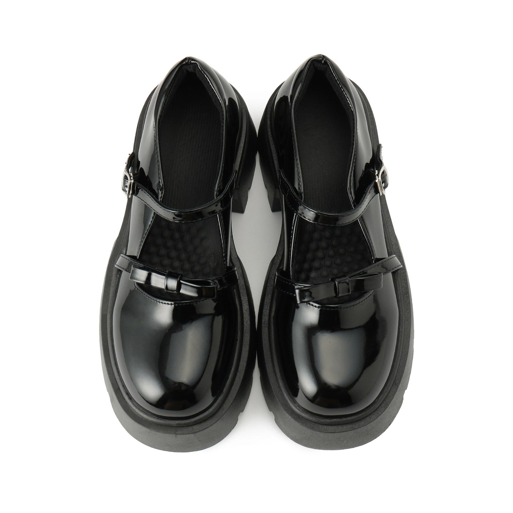 csT&P「厚底 リボン付きダブルストラップパンプス」|パンプス|