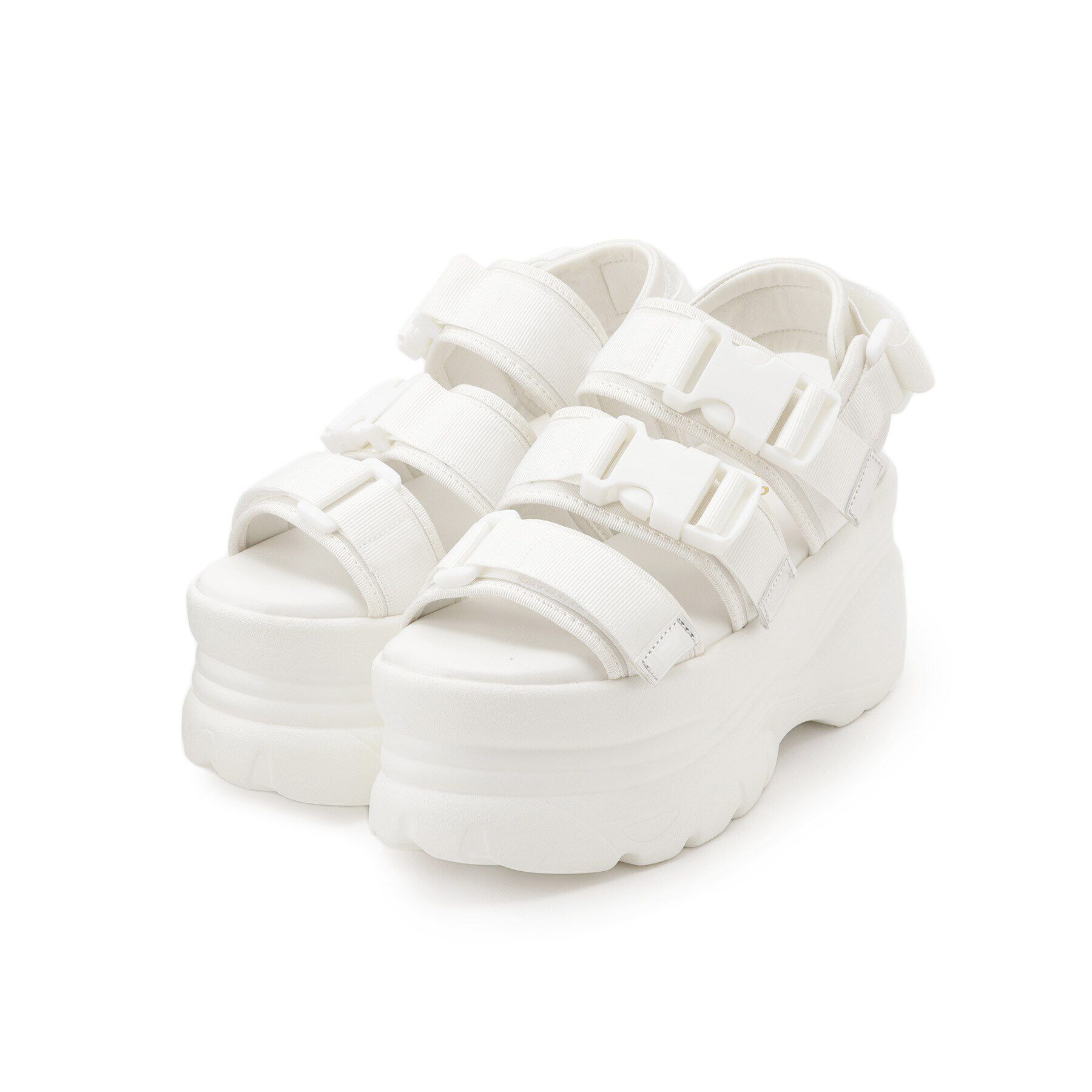 csT&P「厚底ベルトサンダル」|サンダル|ホワイト(001)