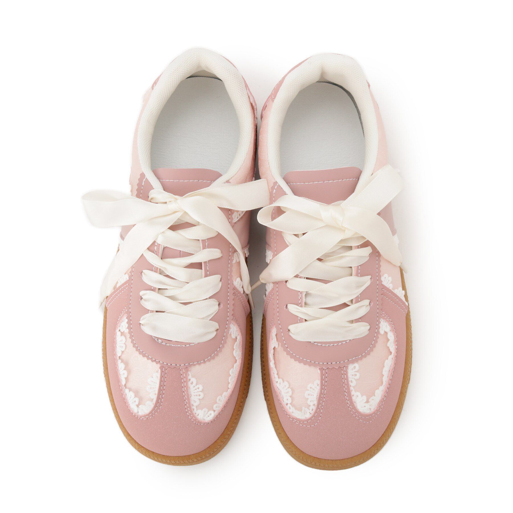 csT&P「サテンリボンレース柄ガーリースニーカー」|スニーカー|