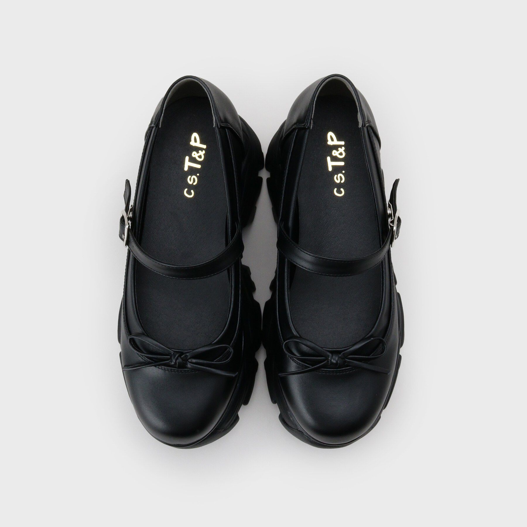 csT&P「厚底ストラップリボンパンプス」|パンプス|