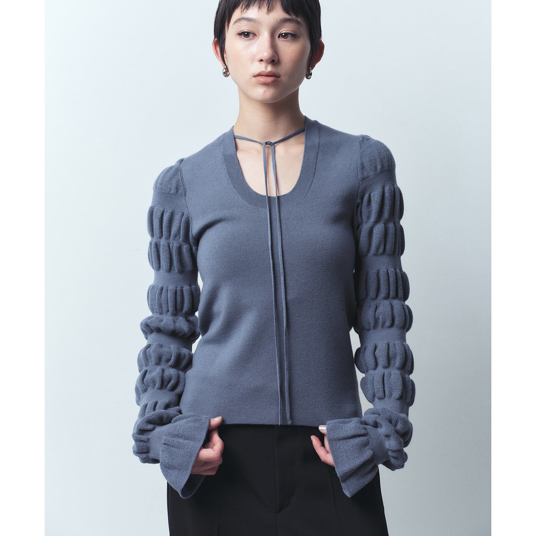 CODE A「gathered sleeves knit」|ニット・セーター|