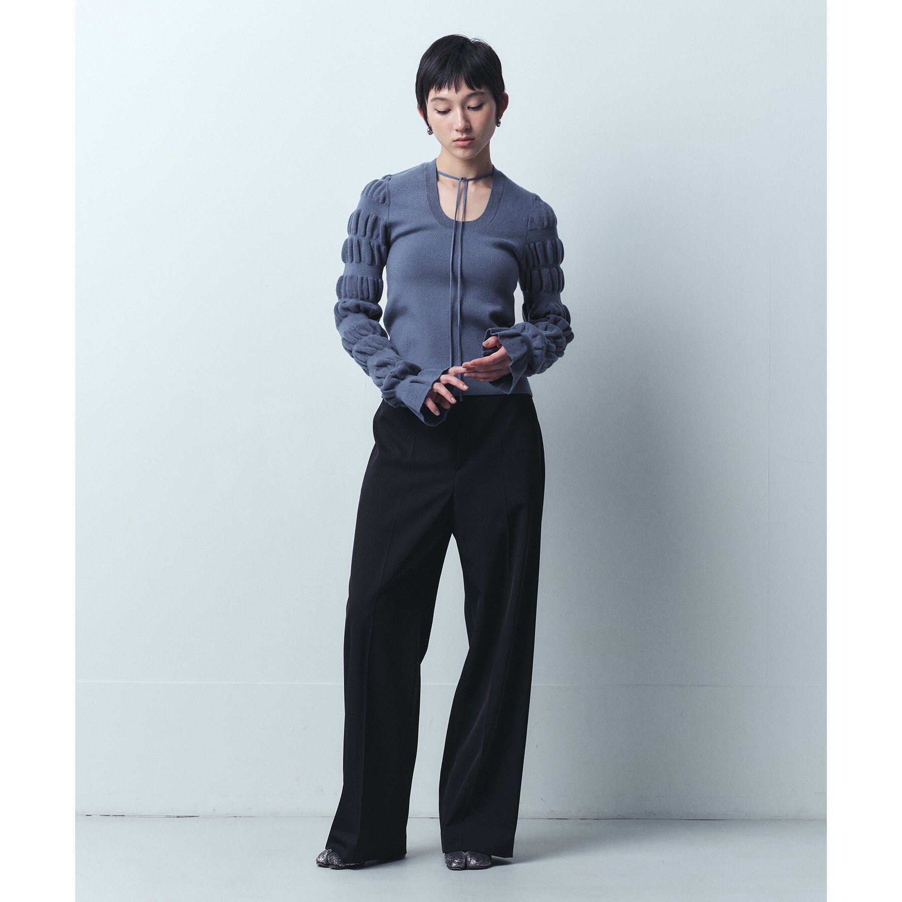 CODE A「gathered sleeves knit」|ニット・セーター|