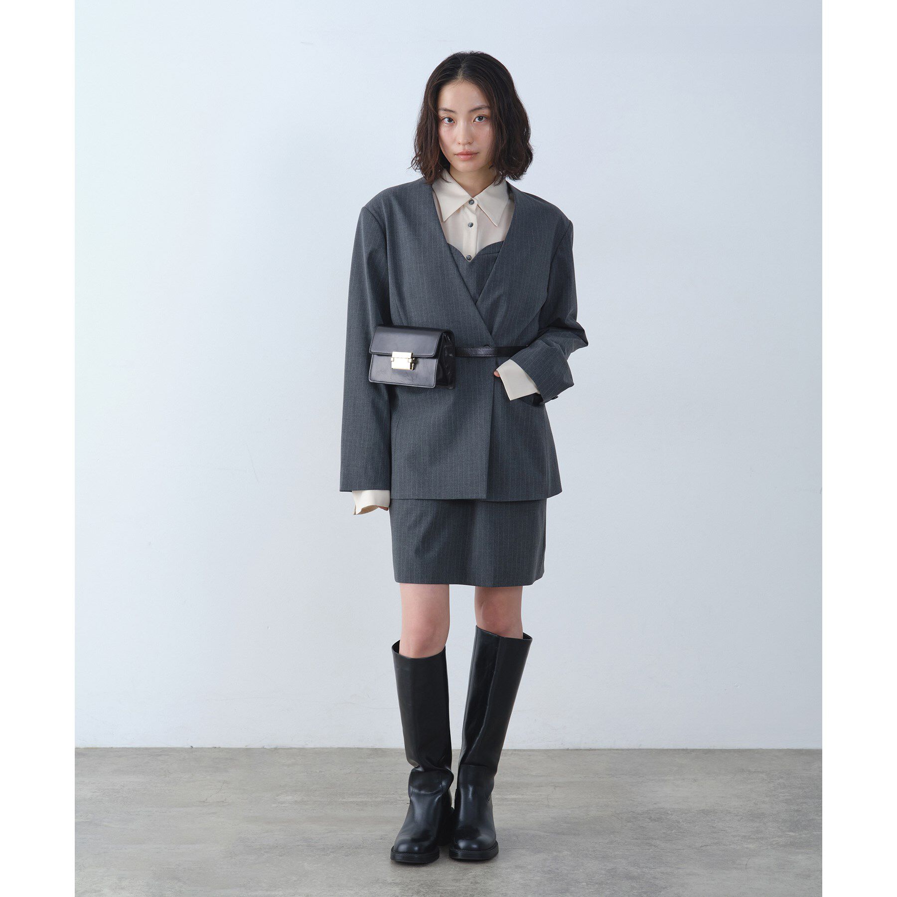 CODE A「tailored mood over jacket」|ノーカラージャケット|