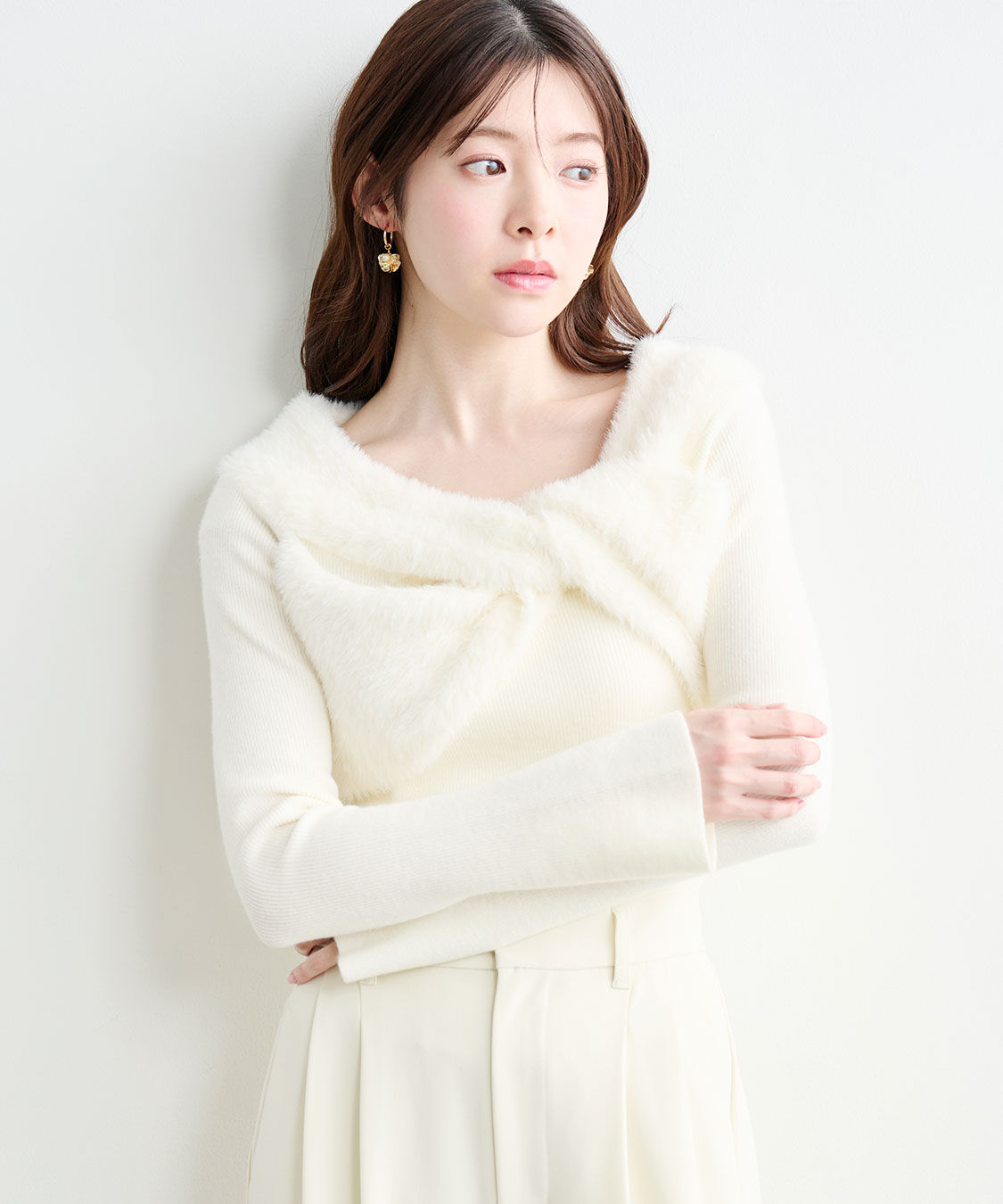 COCO DEAL「オフショルダーツイストニット」|ニット・セーター|