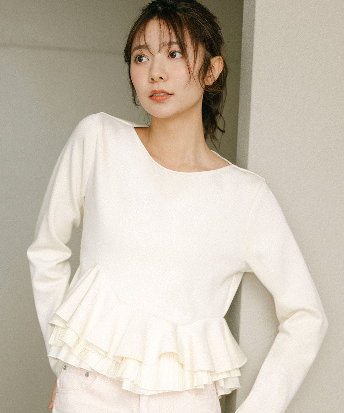 COCO DEAL「ランダムフリルペプラムトップス」|Tシャツ・カットソー|