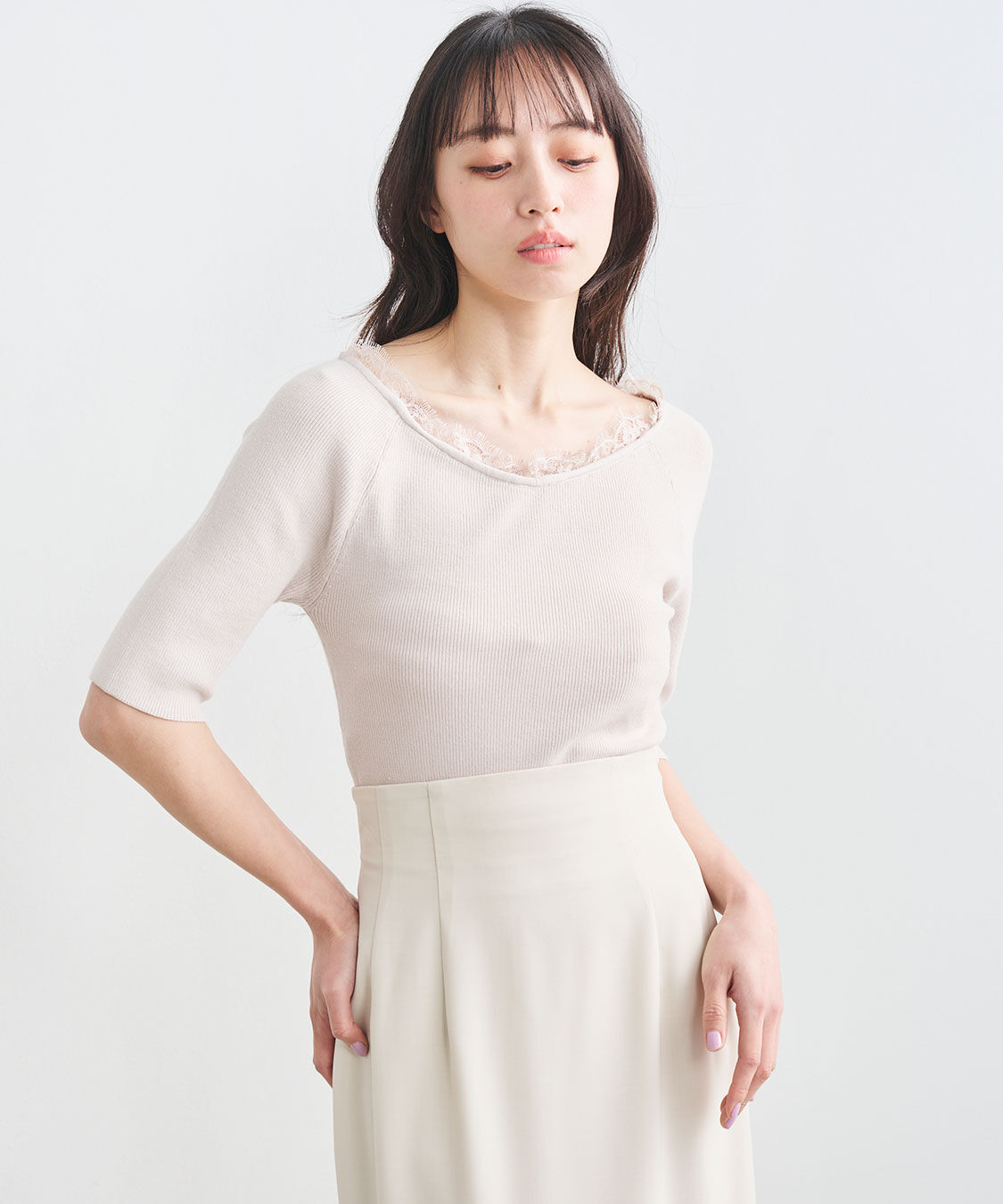 COCO DEAL「ネックレースニット」|ニット・セーター|