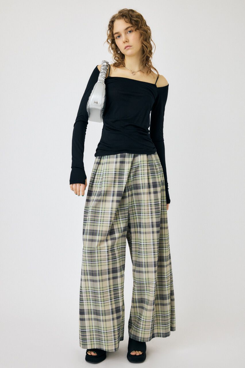 MOUSSY「WRAP WIDE パンツ」|その他|柄BEG5
