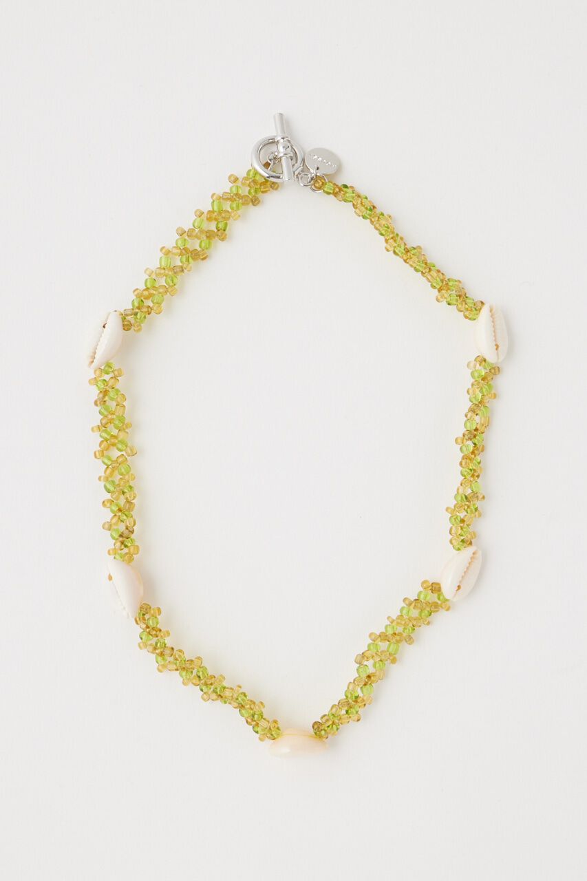 MOUSSY「BEADED SHELL チョーカー」|ネックレス|L/GRN1