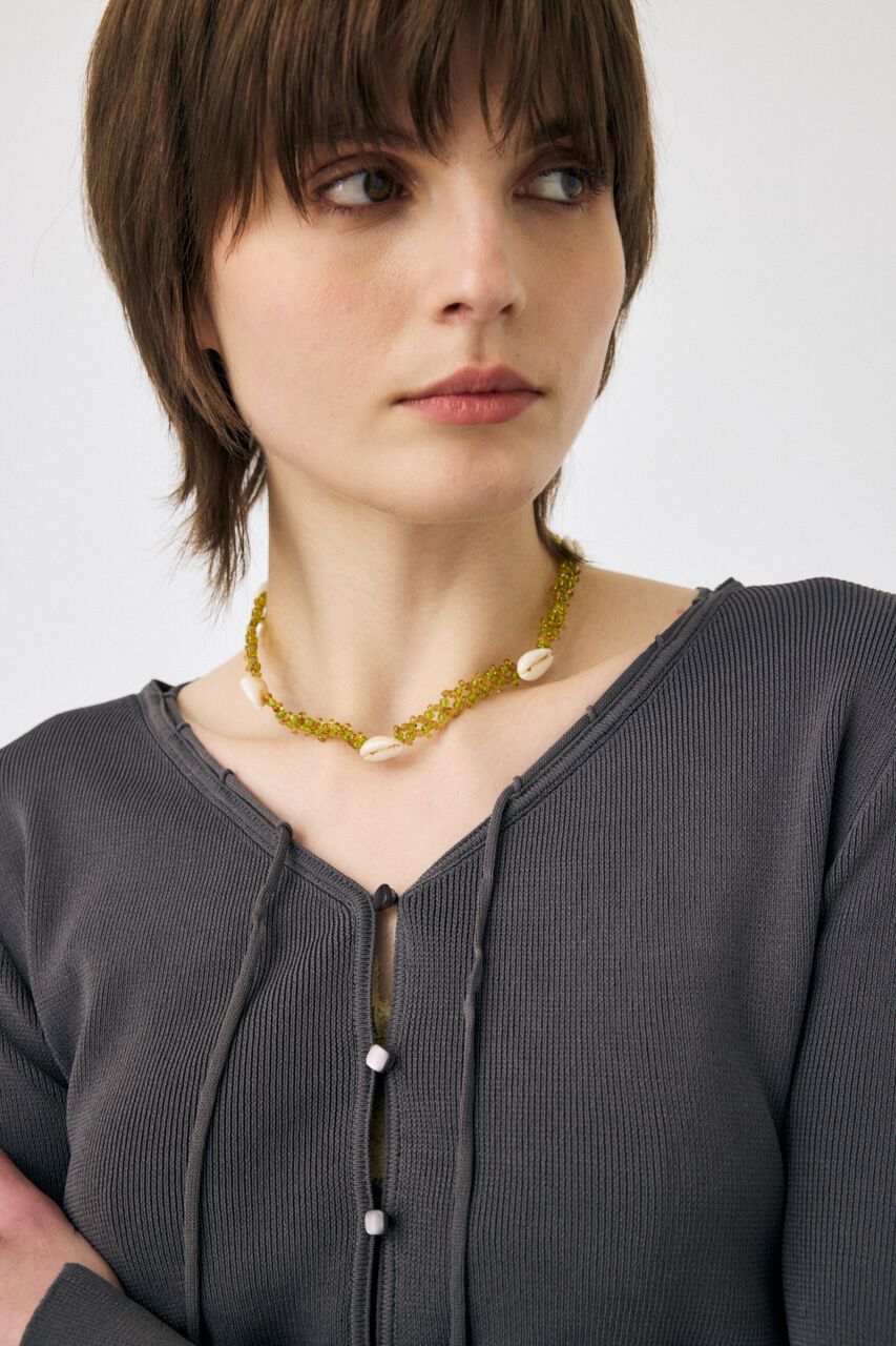 MOUSSY「BEADED SHELL チョーカー」|ネックレス|