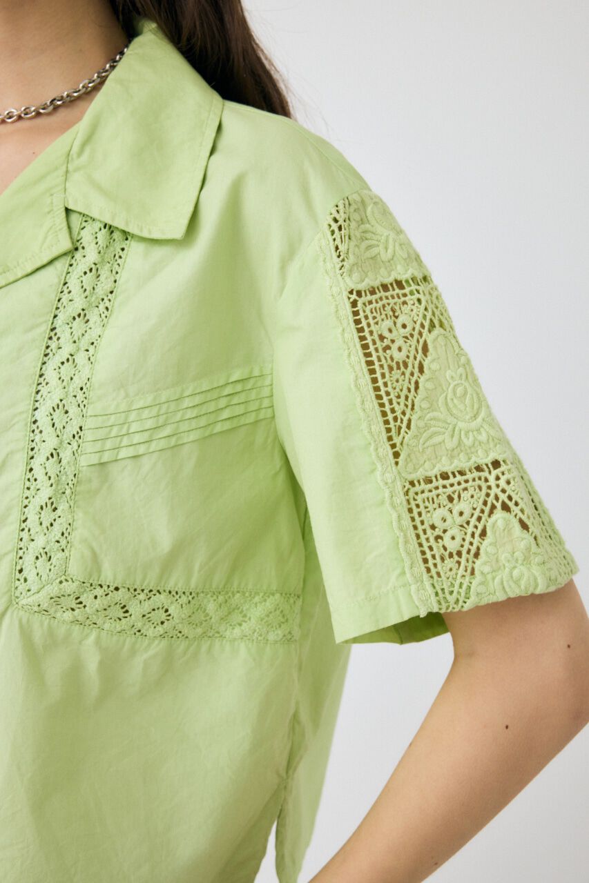 MOUSSY「CROCHET COMBI シャツ」|シャツ・ブラウス|