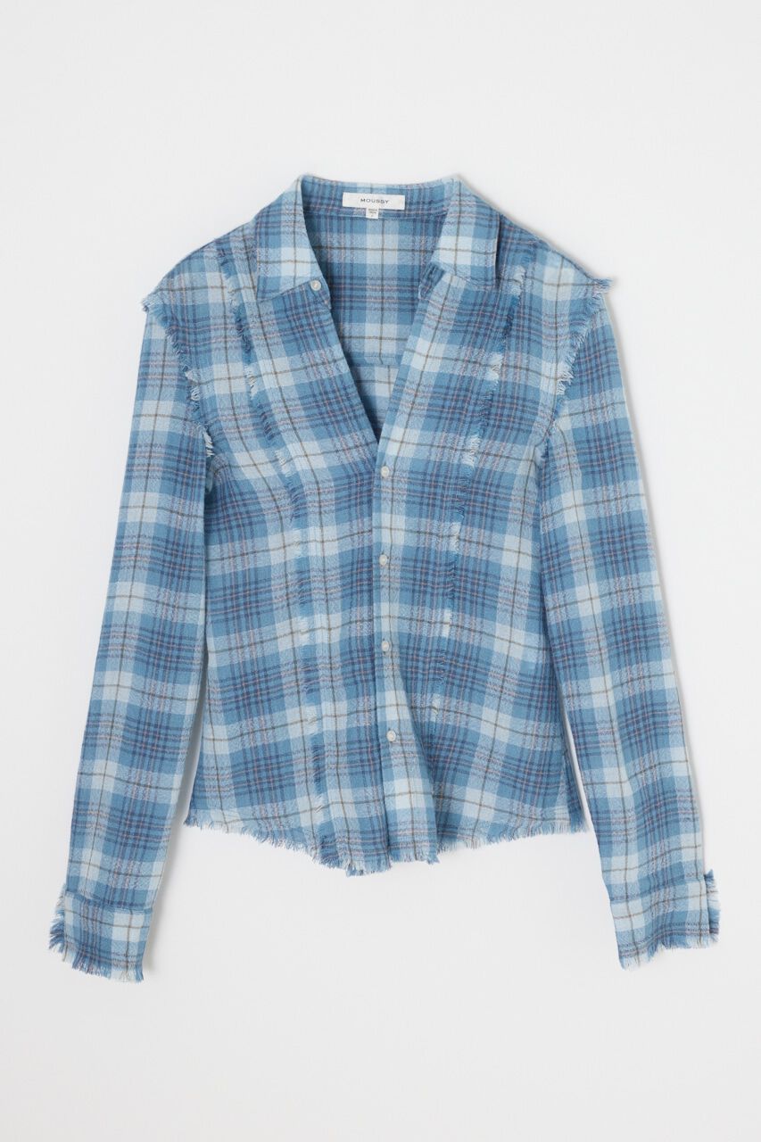 MOUSSY「DOUBLE FRONT TARTAN シャツ」|シャツ・ブラウス|