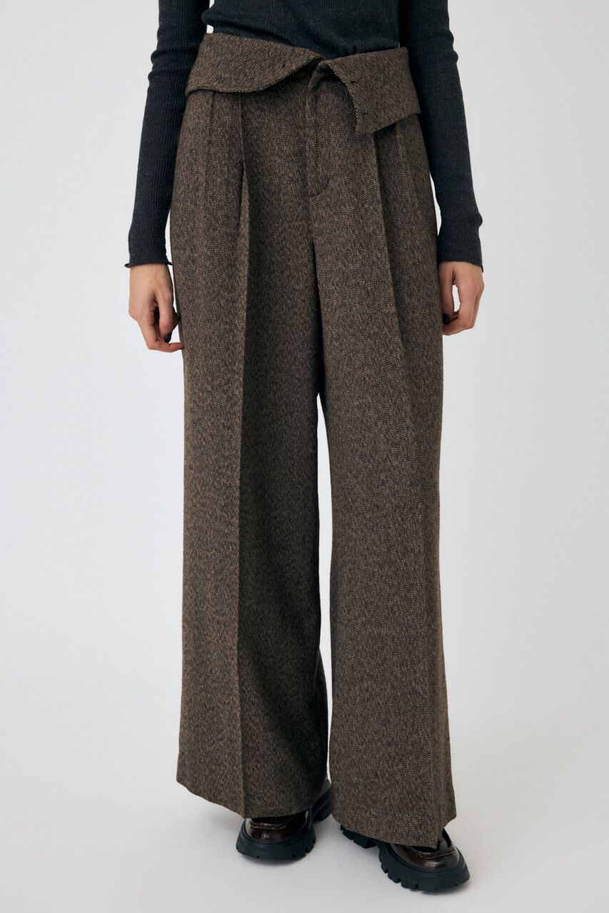 MOUSSY「FOLD WAIST ワイドスラックス」|その他|