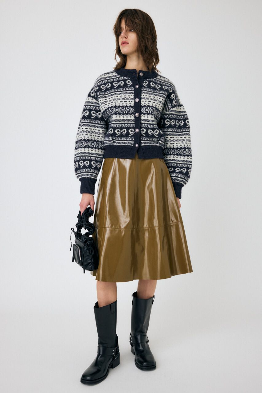 MOUSSY「F/LEATHER フレアスカート」|スカート|