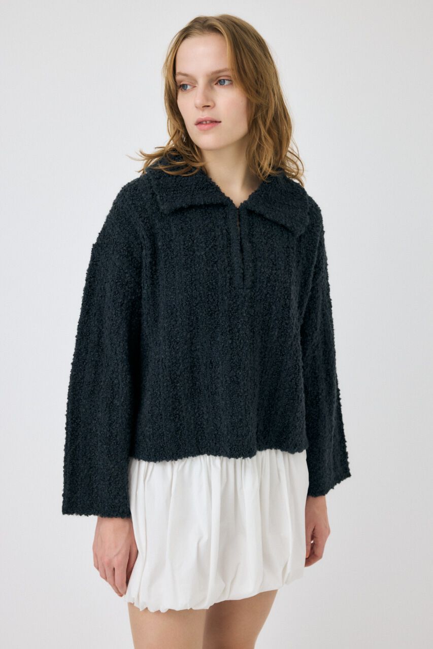 MOUSSY「OPEN COLLAR ニット」|ニット・セーター|