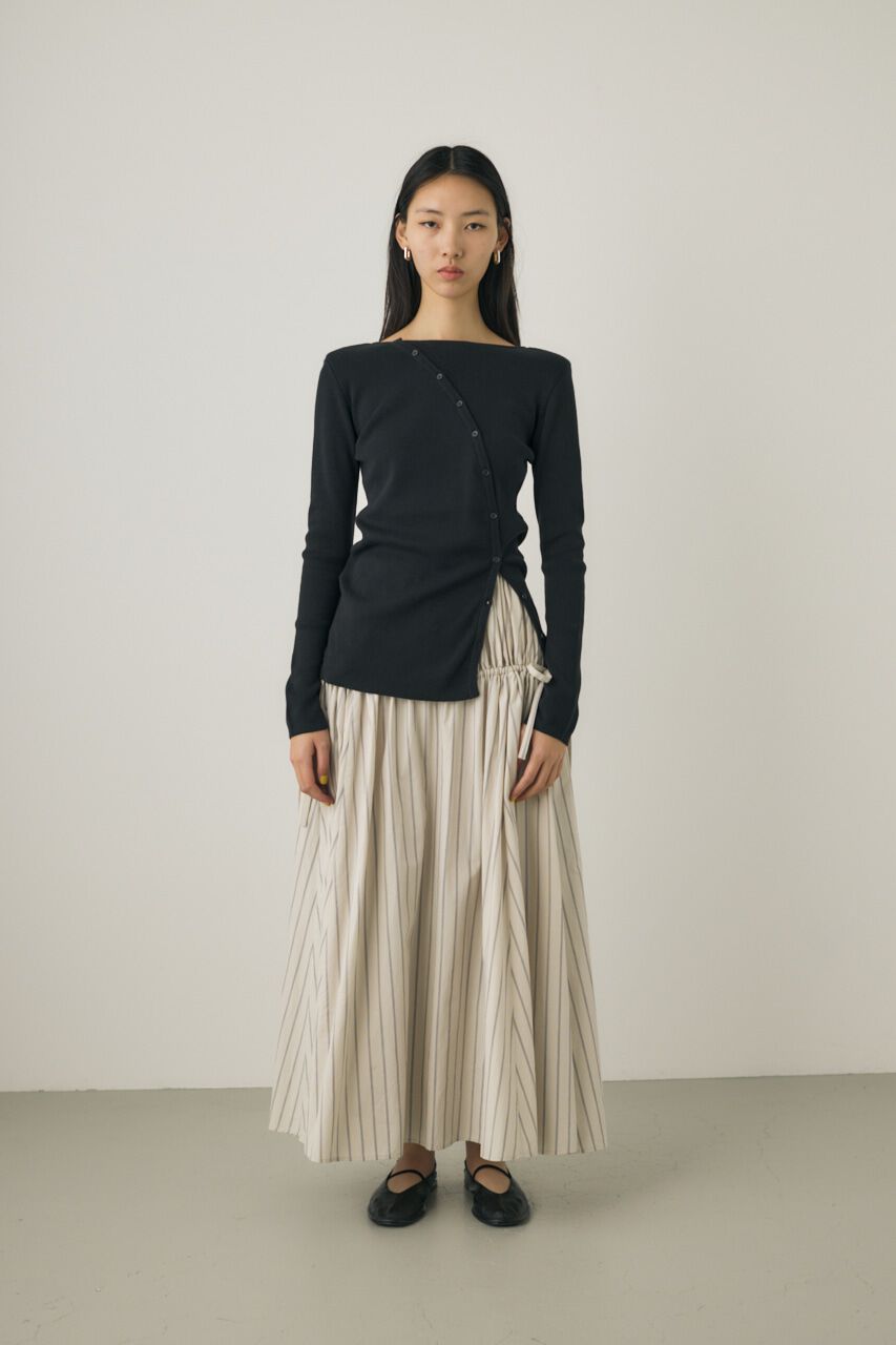 MOUSSY「斜めボタンニットトップス　」|ニット・セーター|